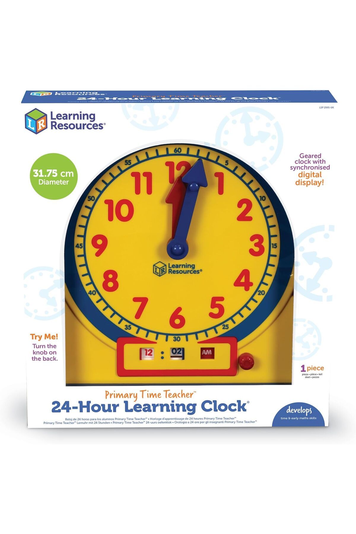 Learning Resources-LR-RD24*PRIM'TIME TEACHER™FRONT CLAS24-HR CLOCK® 1