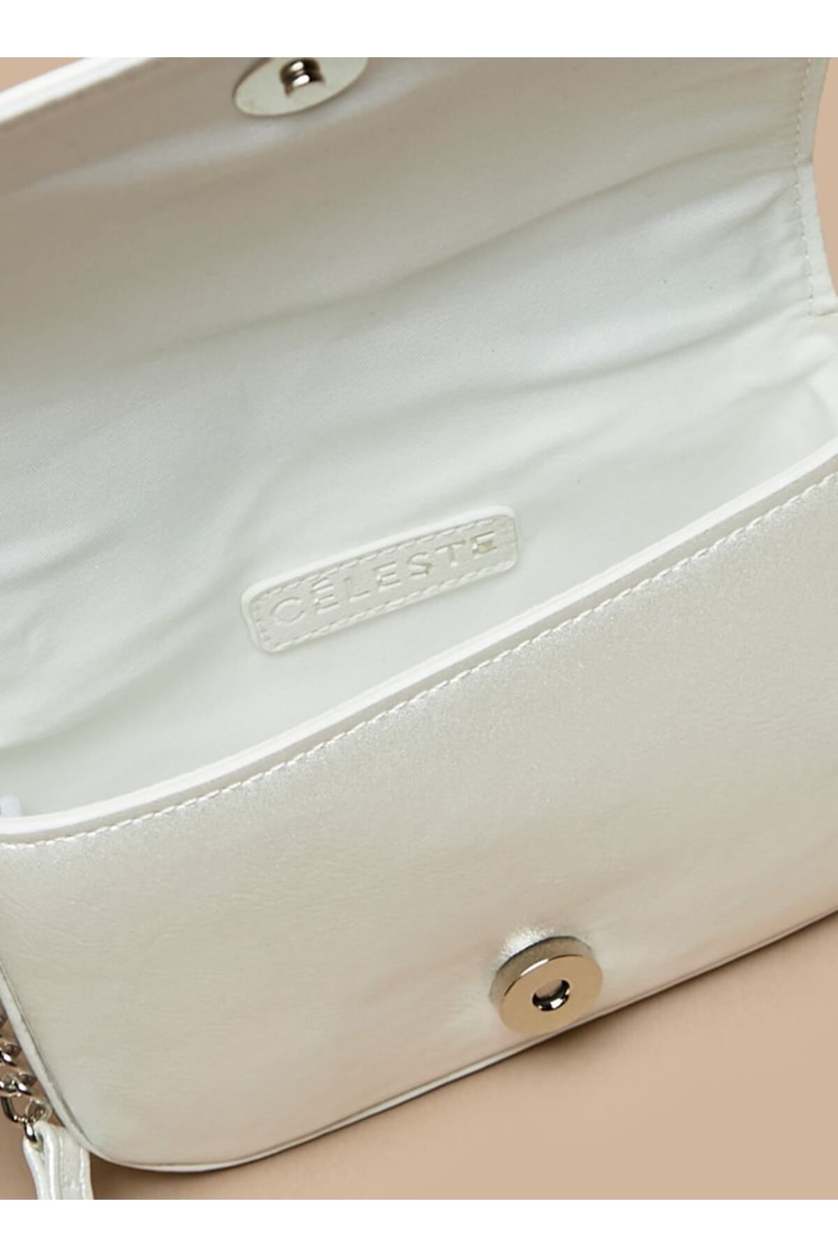Celeste-Bow Accent Crossbody Bag with Chain Accented Strap 4