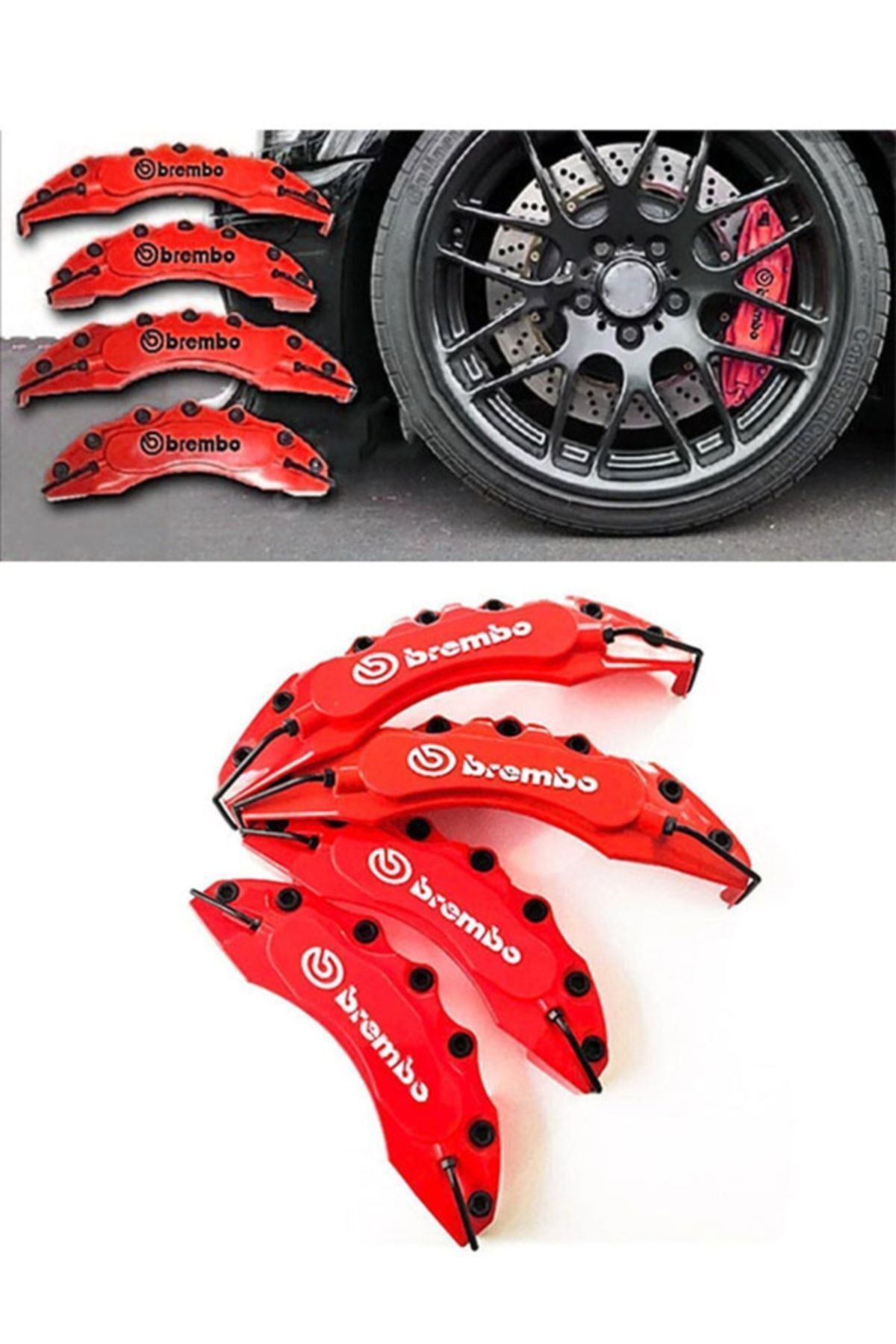 MeyZone Brembo Kırmızı Fren Disk Kaliper Kapağı 4'lü Set