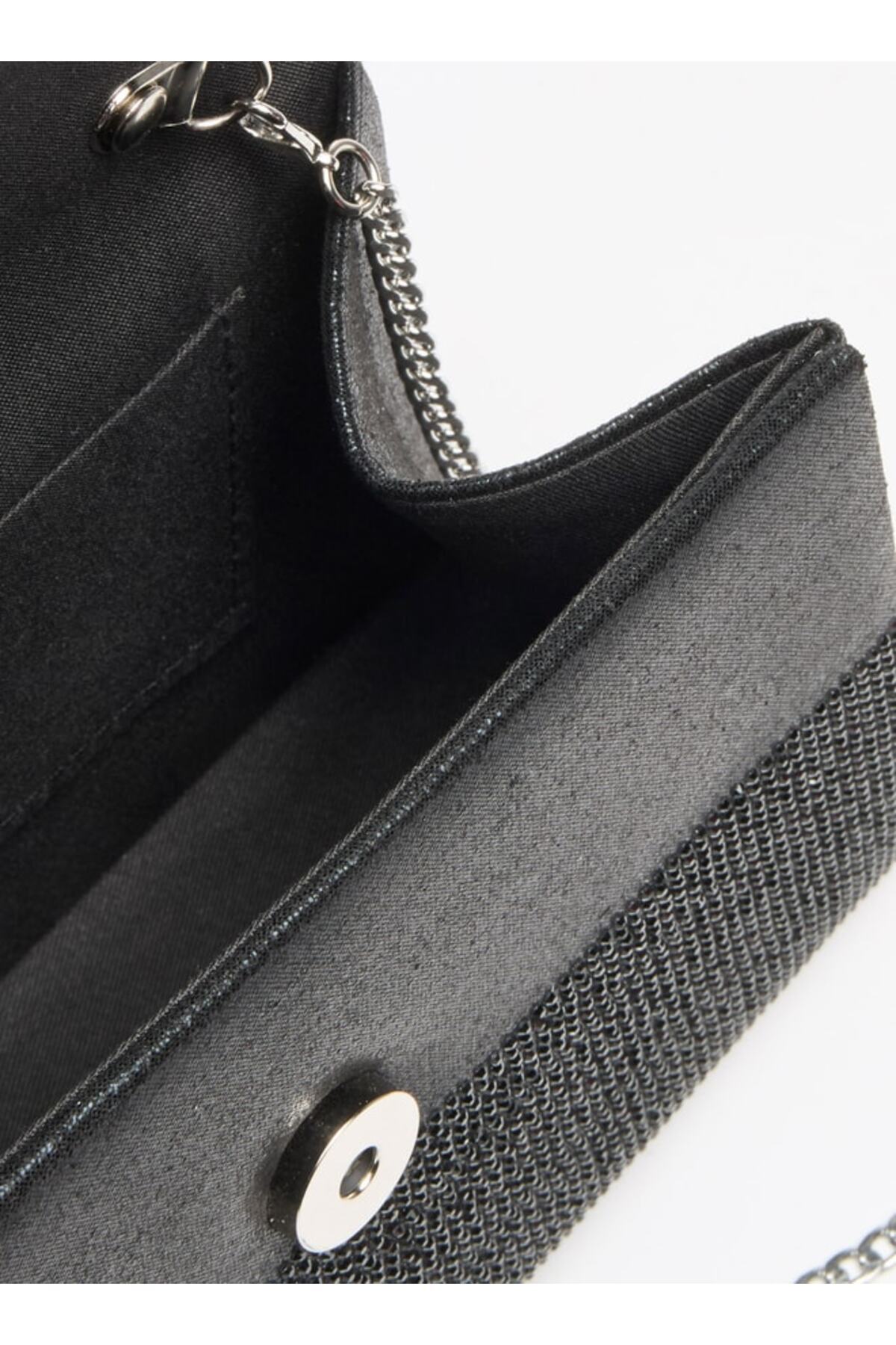 Celeste-Embellished Satchel Bag with Top Handle and Chain Strap - W 22 x H 13 x D 8 cm 4