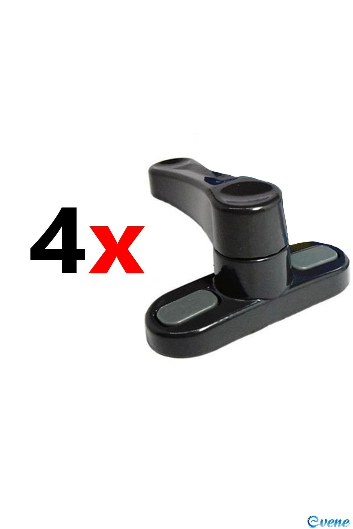 Evene-Black Window Safety Lock 4 Pieces Children's Burglar Lock Pull-Out Metal Lock 1