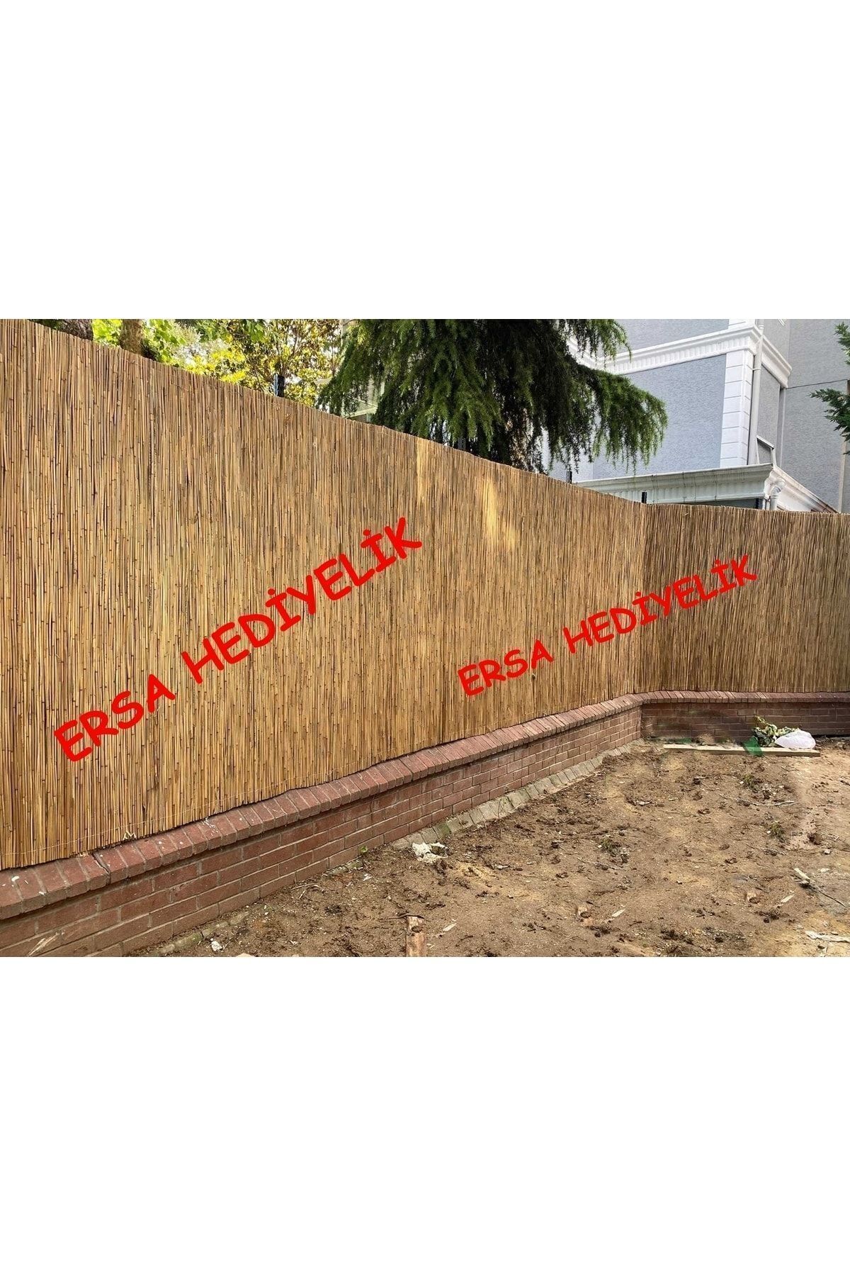 1-5 Misinalı Hasır Kamış Çit Yükseklik 1 Metre Genişlik 5 Metre Misinalı Bahçe Çiti Doğal Misinalı 3