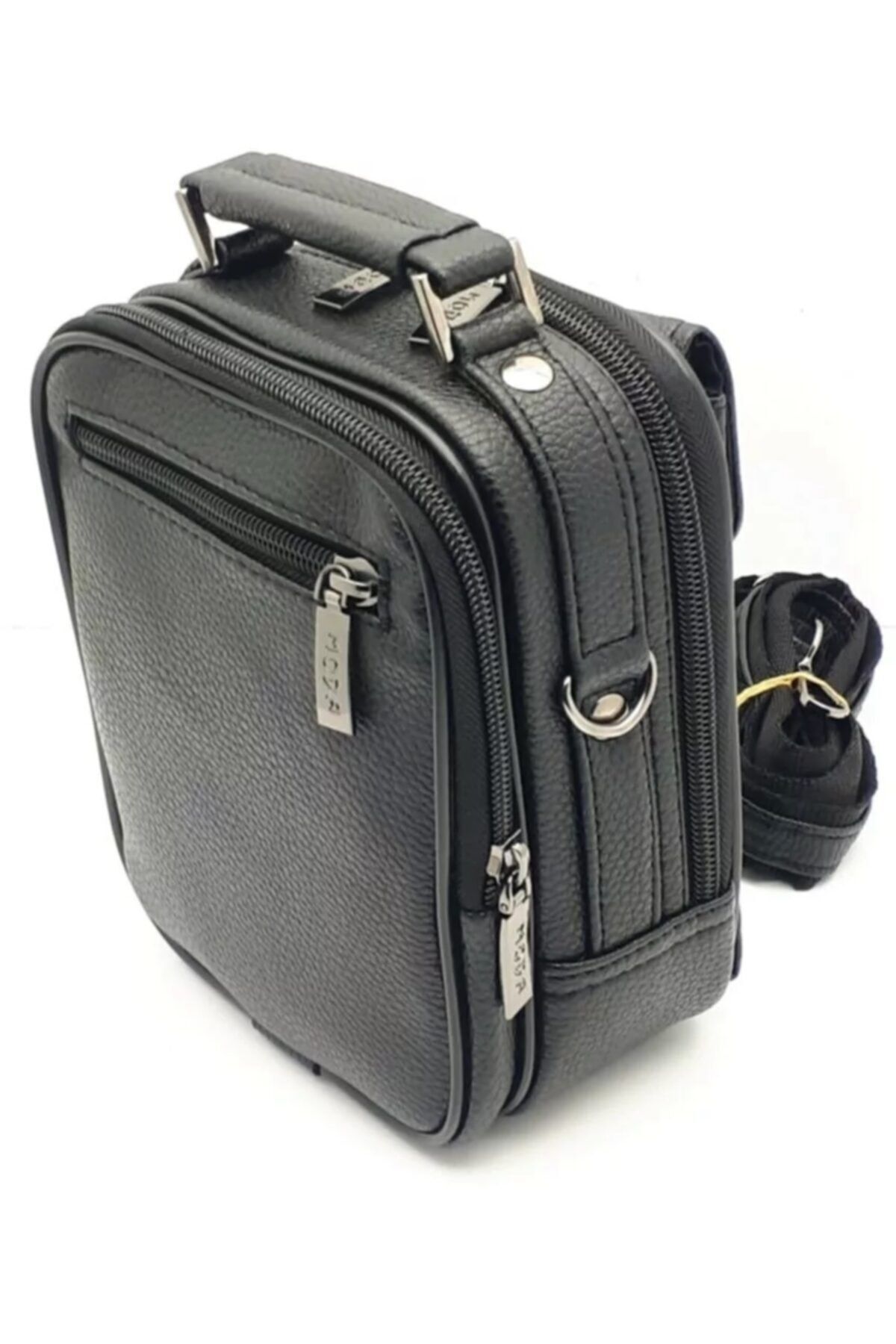 MODA  Erkek Siyah Kasalı El Ve Omuz Çantası 19x14x8cm - Görsel 5