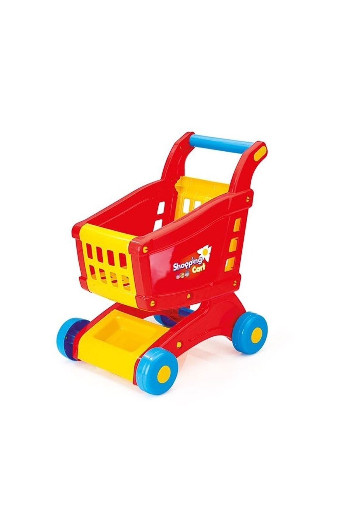 SAZE Kalite Burada Market Arabası+ Filede Meyve Sebzeler Oyuncak Setleri Oyun 2 Li Set fotoğrafı 3 (önizleme)