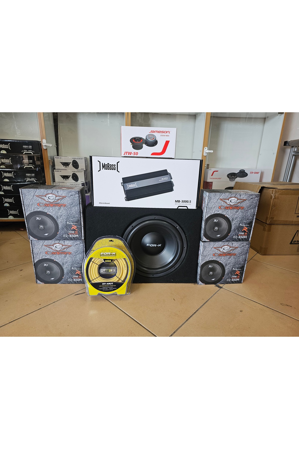 AKGÖZ SOUND PAKET SES SİSTEMİ 20 CM 120 RMS SETİ 5 KANALLI AKGÖZ