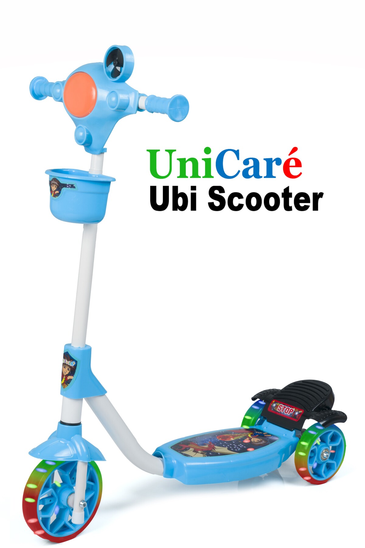 Genel Markalar Çocuk Scooter 3 Tekerlekli Her Tekerde 6 Adet Led Işıklı Frenli Scooter Yükseklik Ayarlı 3-6 Yaş