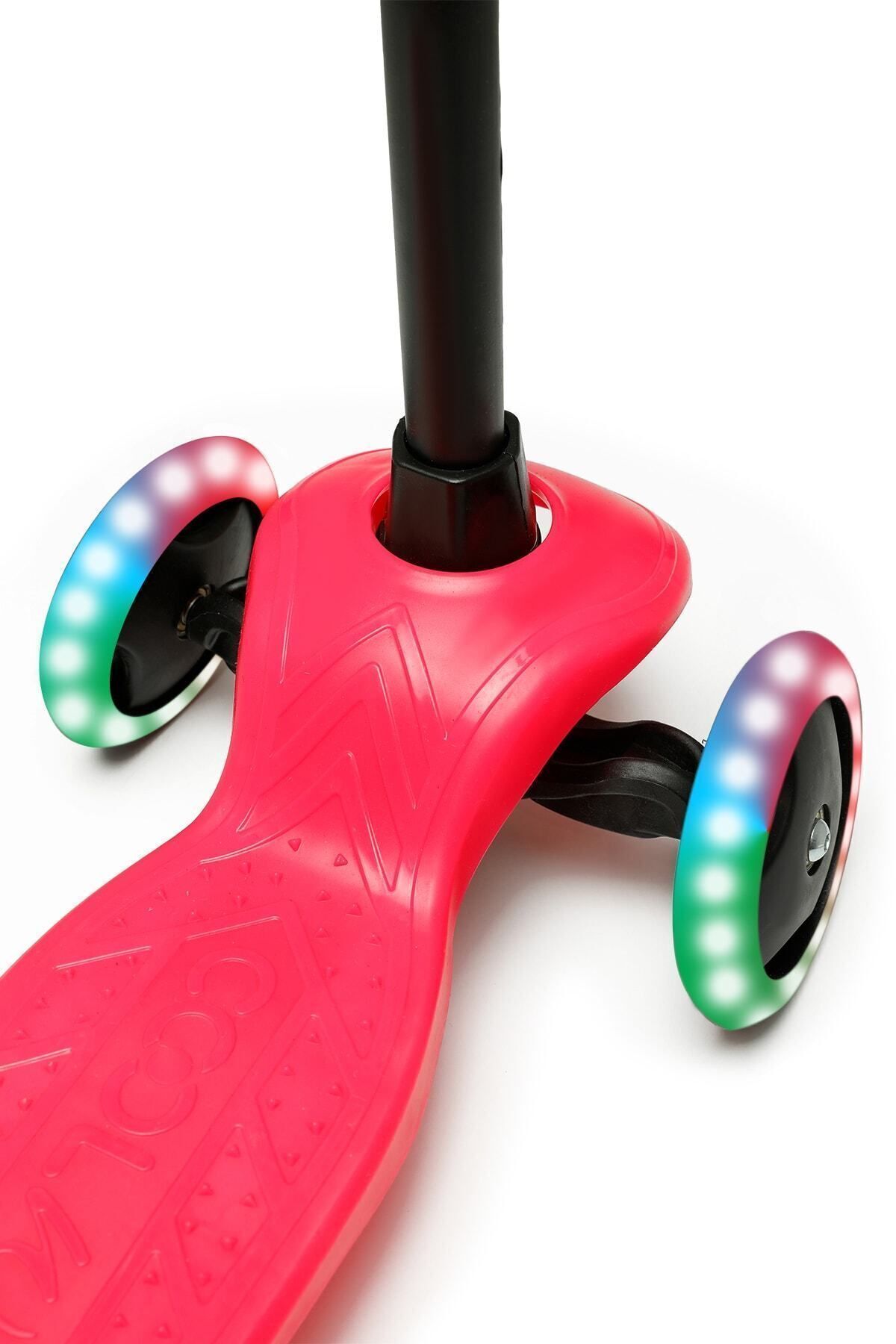 Cool Wheels Star Işıklı 3 Tekerlekli Çocuk Scooter Pembe +3 50 KG fotoğrafı 3 (önizleme)
