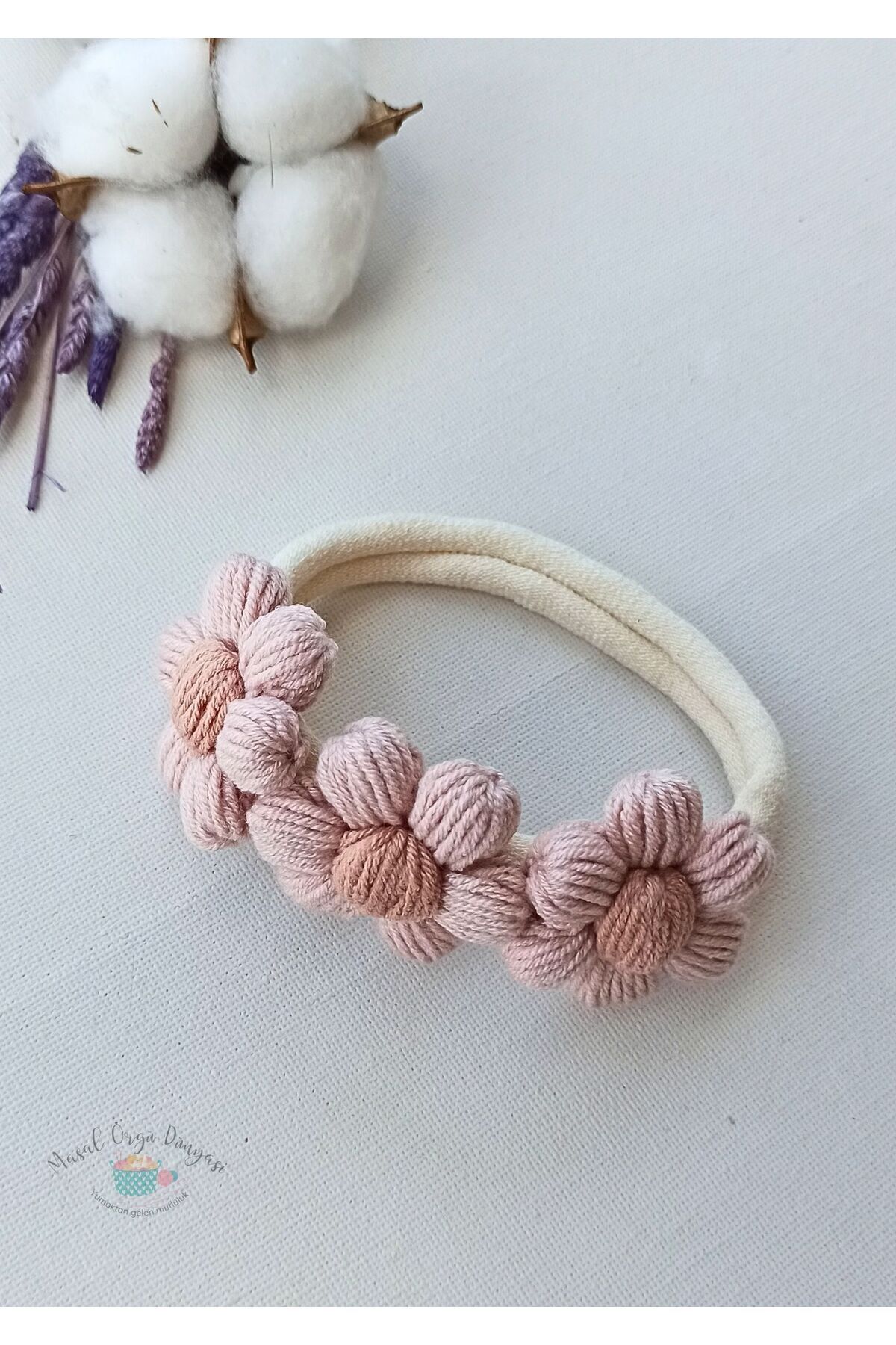 Masal Örgü Dünyası Amigurumi El Emeği  Bebek Çocuk Saç Bandı / Bandanası - Children's and Baby Hair Band fotoğrafı 4 (önizleme)