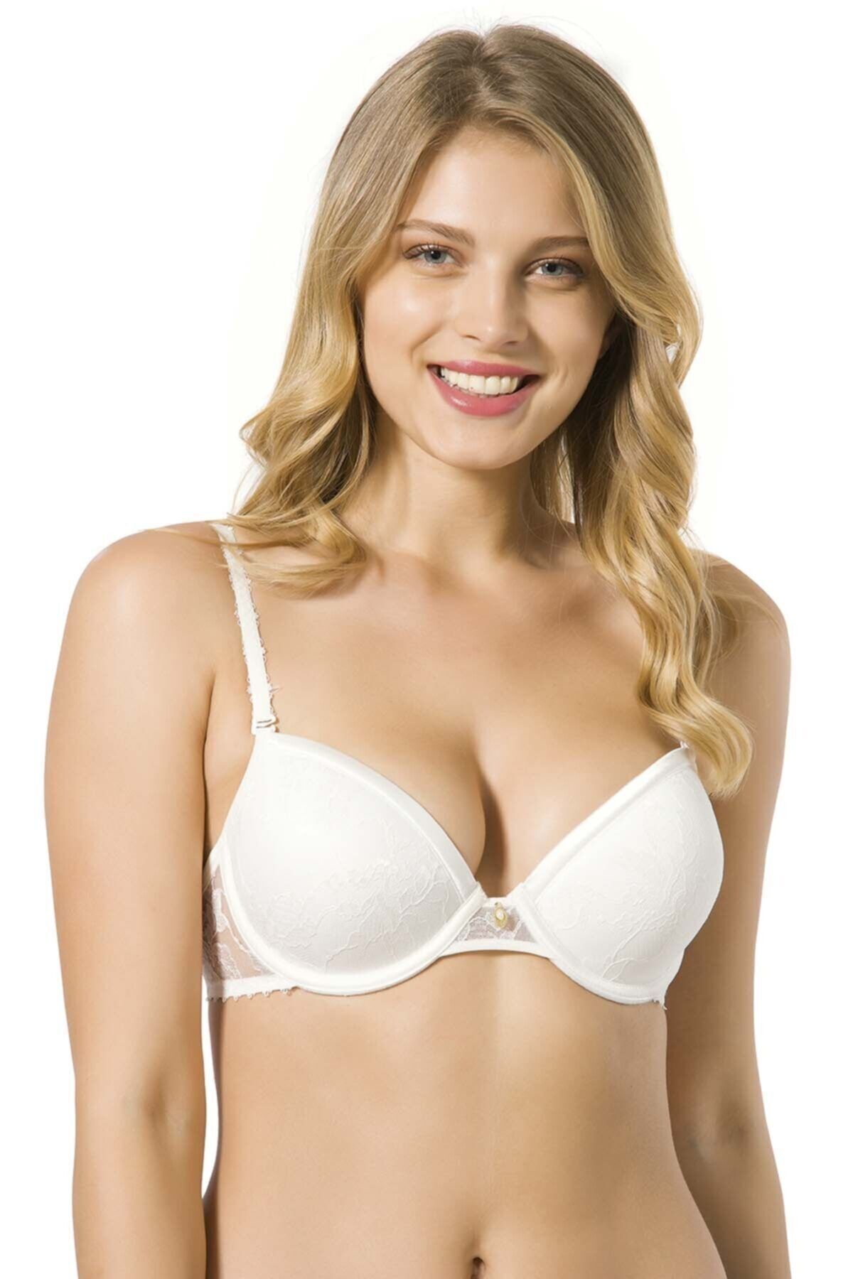 Le Jardin-Sutien Push Up din Dantela Ecru 7003 1