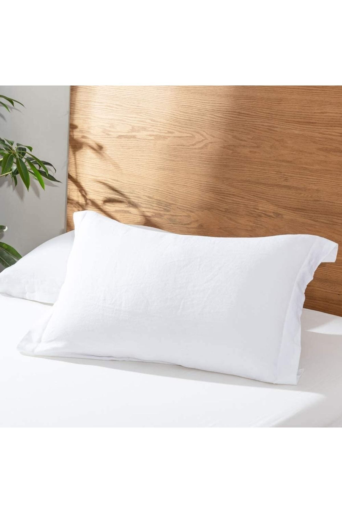 EVYA-Σετ Παπλωματοθήκη 4 τεμαχίων με Flounce Διπλό 160x200 cm Φυσικό βαμβακερό μαλακό ελαστικό σεντόνι άνετο 3