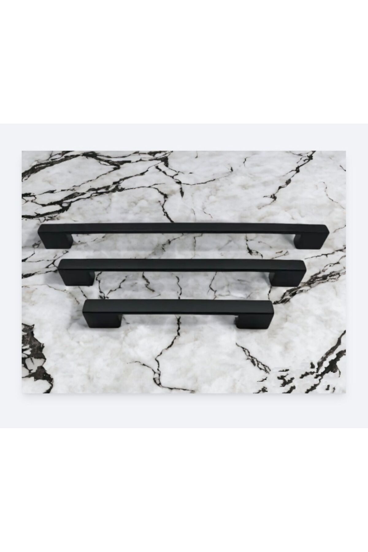 STR MOBAKS Str Zamak Köprü Kulp 224 MM Lüks Modern Mutfak Dolap Çekmece Vestiyer Kulp Mat Siyah