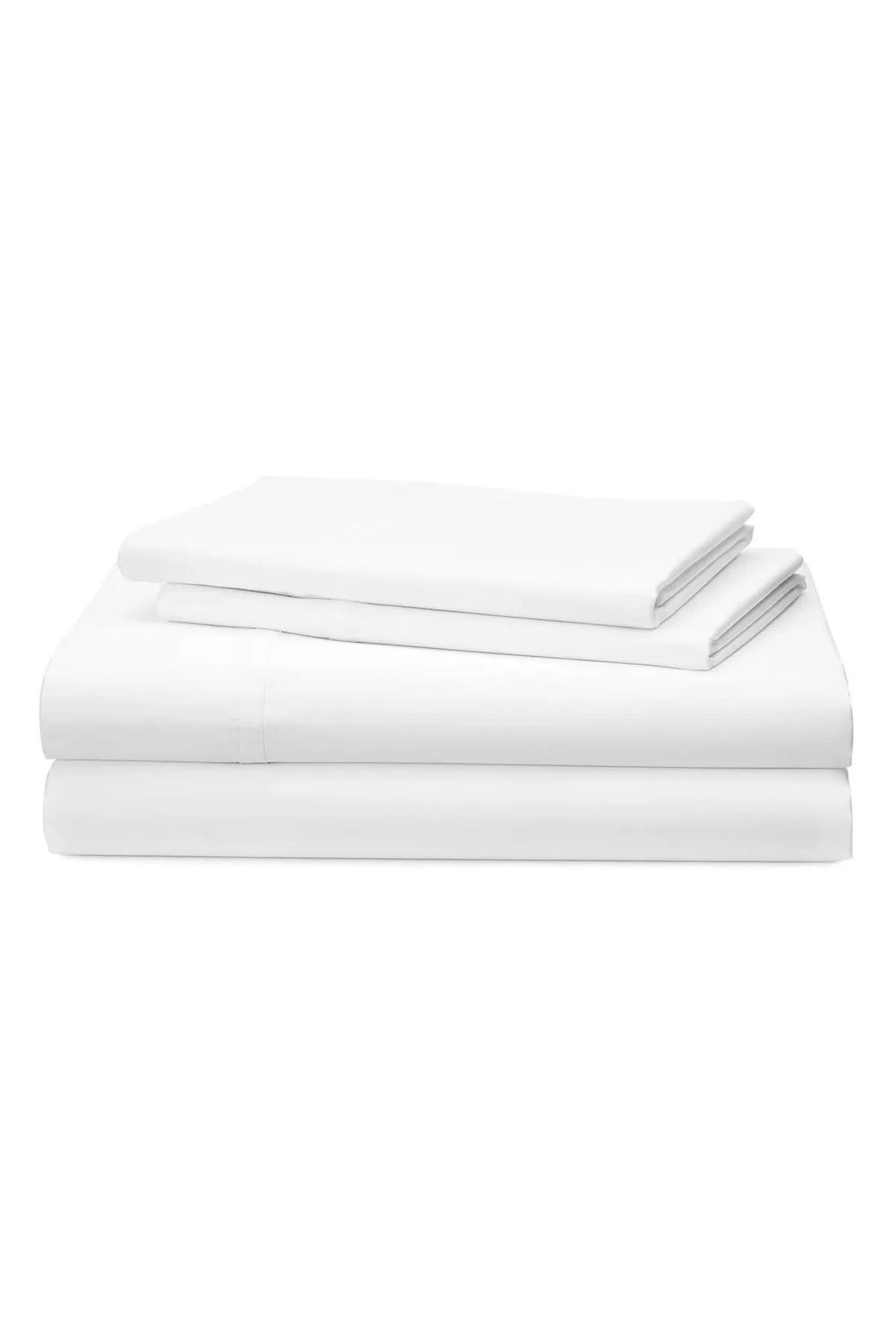 Soft Colours-White Double Flat Elasticless Bed Sheet - 220x240 Cm Hotel Bed Sheet 2