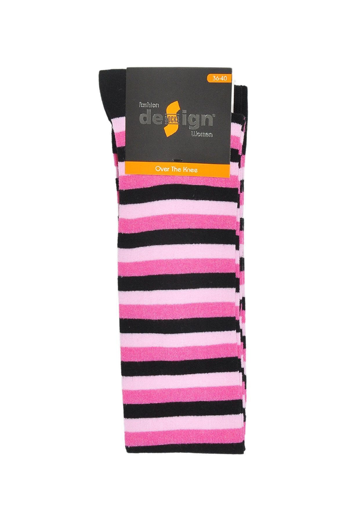 Design Socks-Cotton Over-The-Knee Women's Socks - Thin Circles and Patterns 6