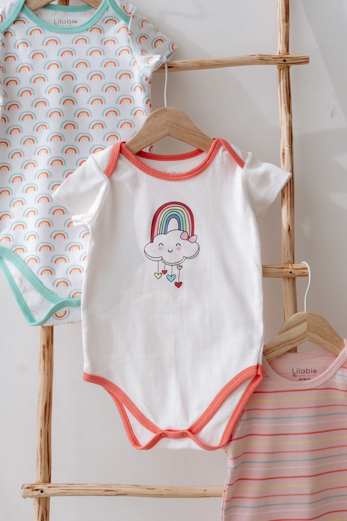 بادی نوزادی پسرانه – دخترانه رنگارنگ Lilabio | LLB3LUBD02 اورجینال - تصویر 7