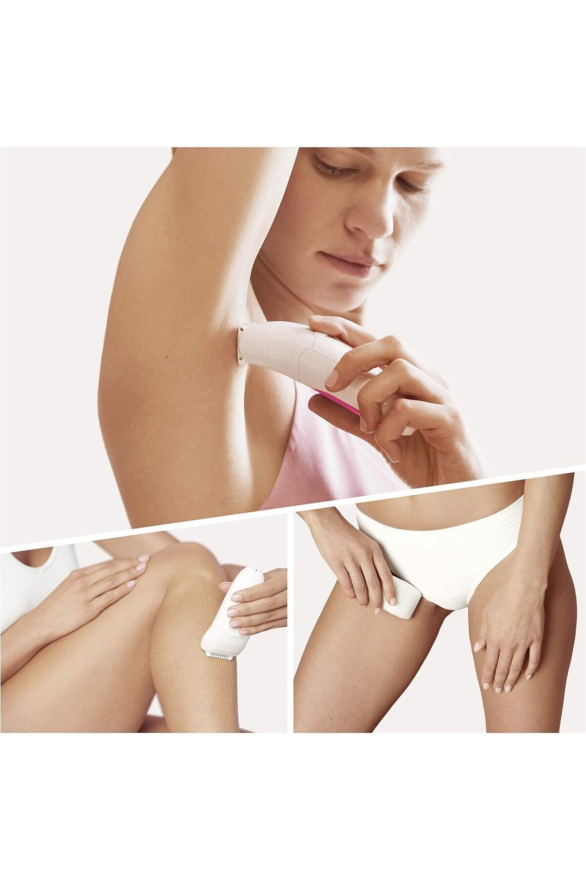 Braun-Silk-epil Epilator 28 Microgrip, Anti-slip, Skin Contact Cap & High Frequency Massage - Se5541 5