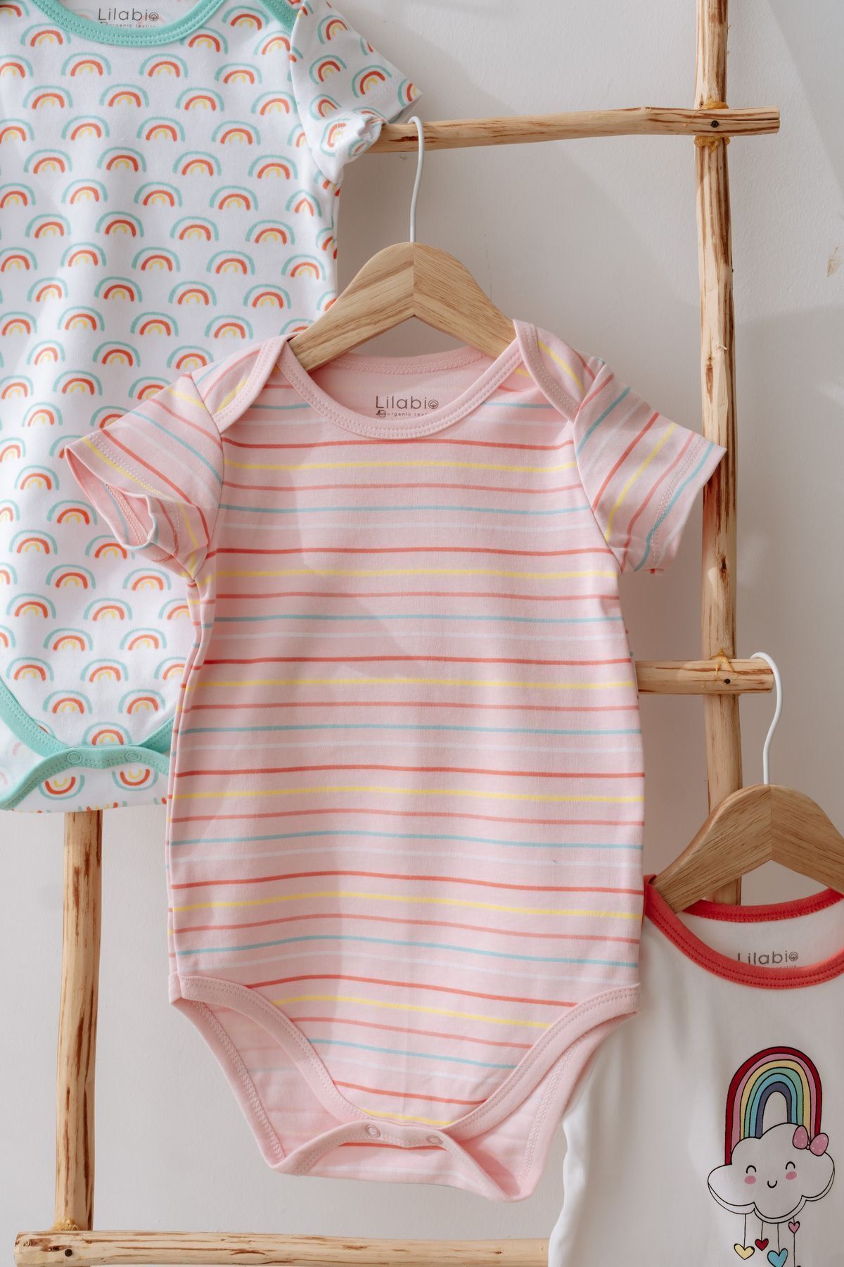 بادی نوزادی پسرانه – دخترانه رنگارنگ Lilabio | LLB3LUBD02 اورجینال - تصویر 8