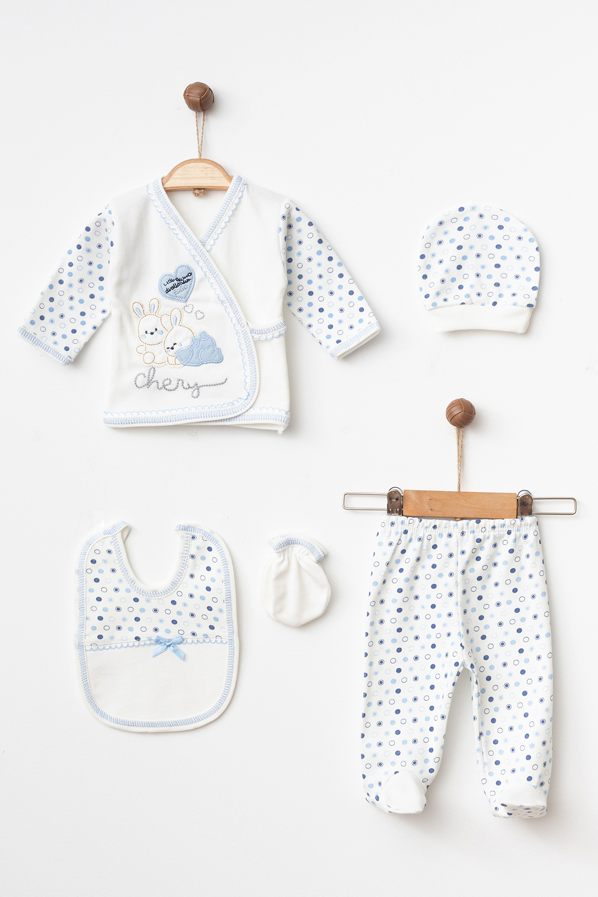 yukobaby bebeğiniz için en doğalı BEBEK SARILAN TAVŞANLAR 5'Lİ YENİDOĞAN HASTANE ÇIKIŞI KUTULU ZIBIN TAKIM SET YK64875