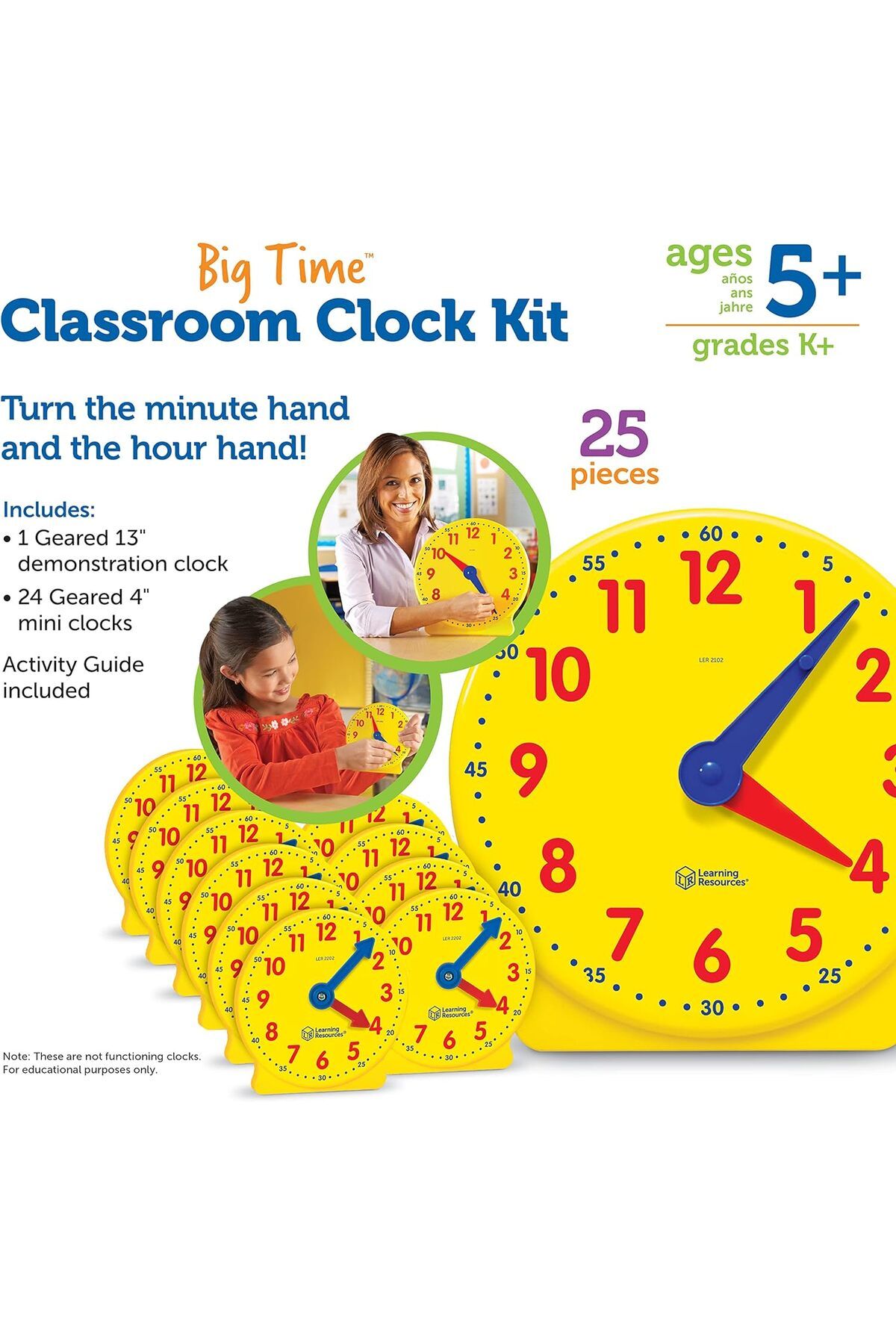Learning Resources-LR-CLASSROOM CLOCK KIT 6