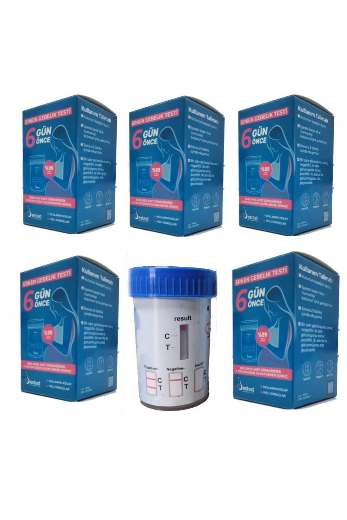 Bestest Erken Gebelik Testi Ref: Bio-thcg (HCG) 5li