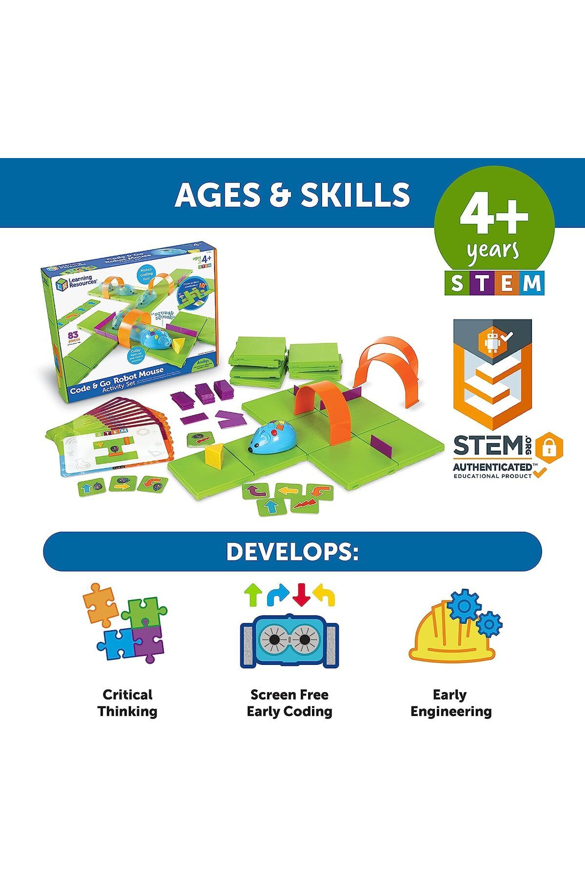 Learning Resources-LR-Code & Go® Robot Mouse Activity Set 5