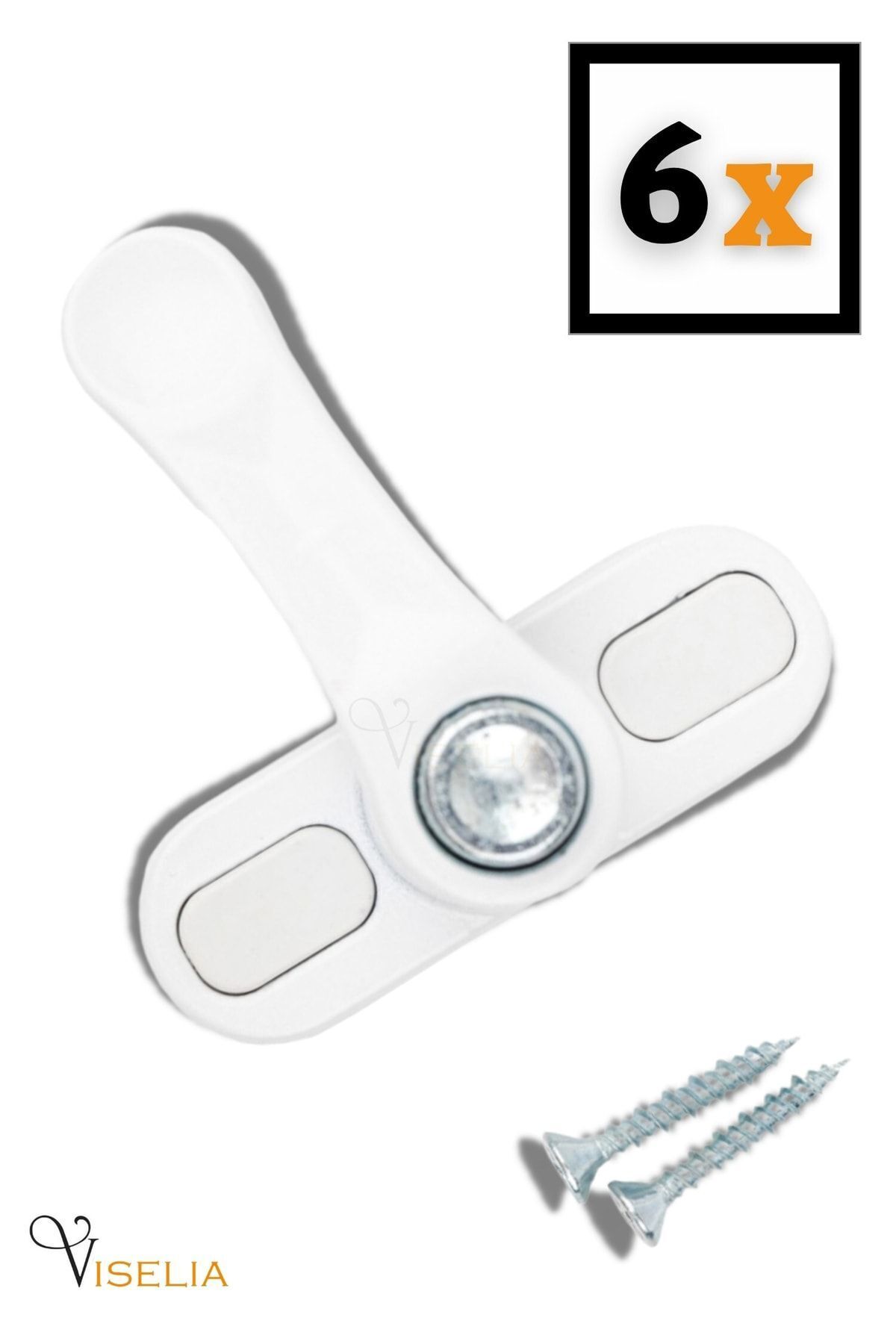 Window Safety Lock 6 Metal Locks with Safety Buttons