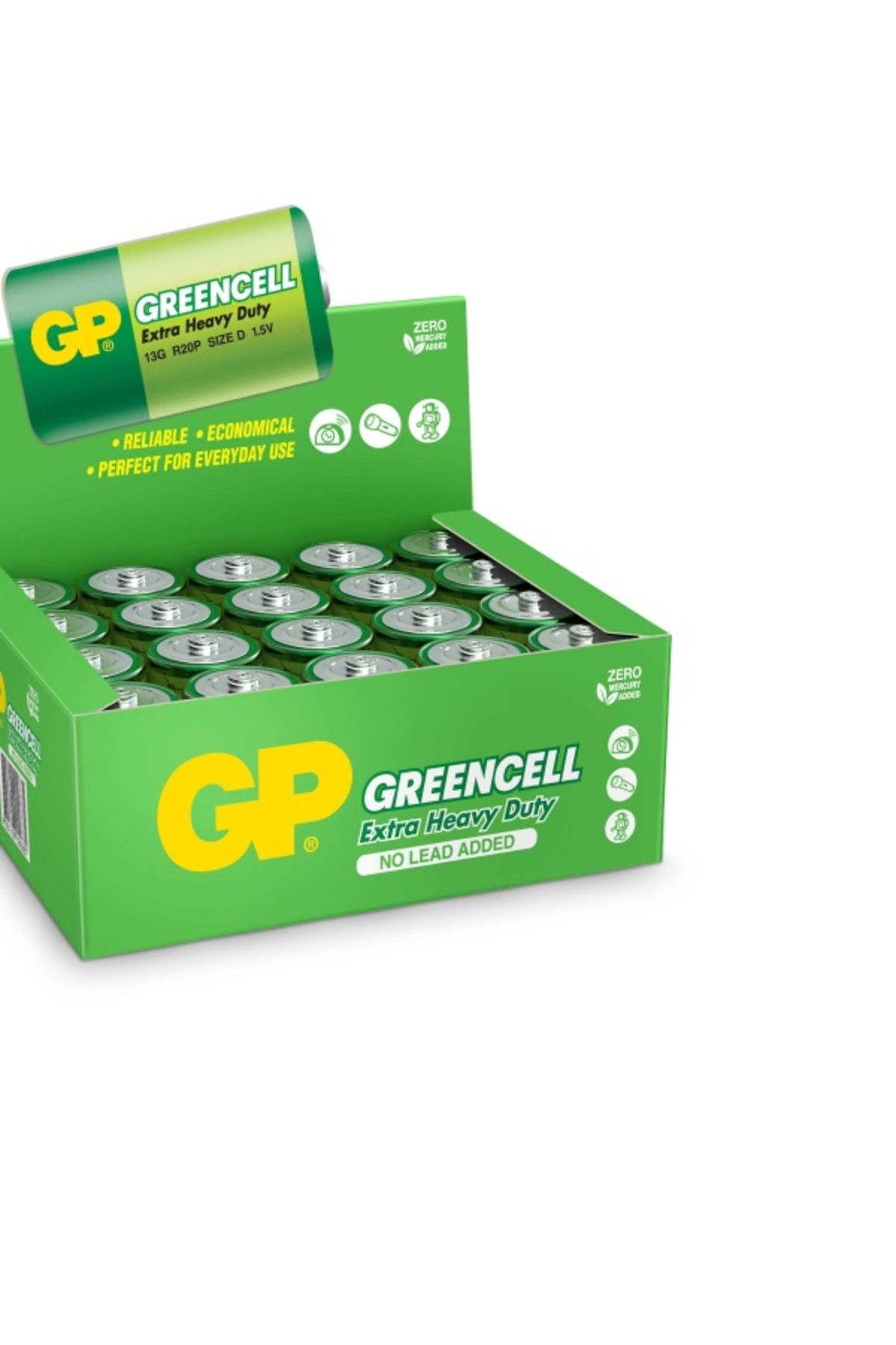 GP Batteries Gp Greencel R20 Kalın D Boy Çinko Pil 20'li Paket Gp13-2s2 ...