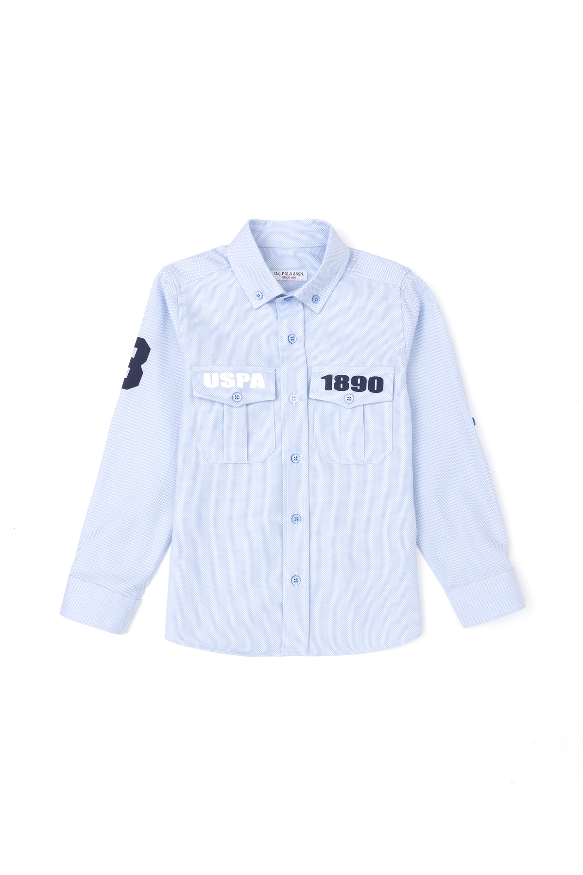 پیراهن آستین بلند پسرانه آبی 50272484-vr036