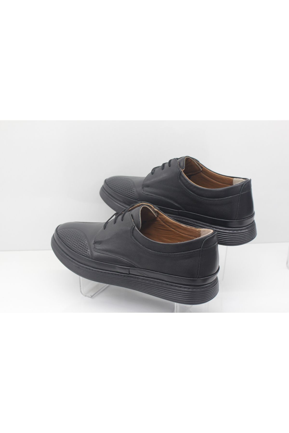 Tardelli-4393-5 Black Leather Orthopedic Men's Shoes 2