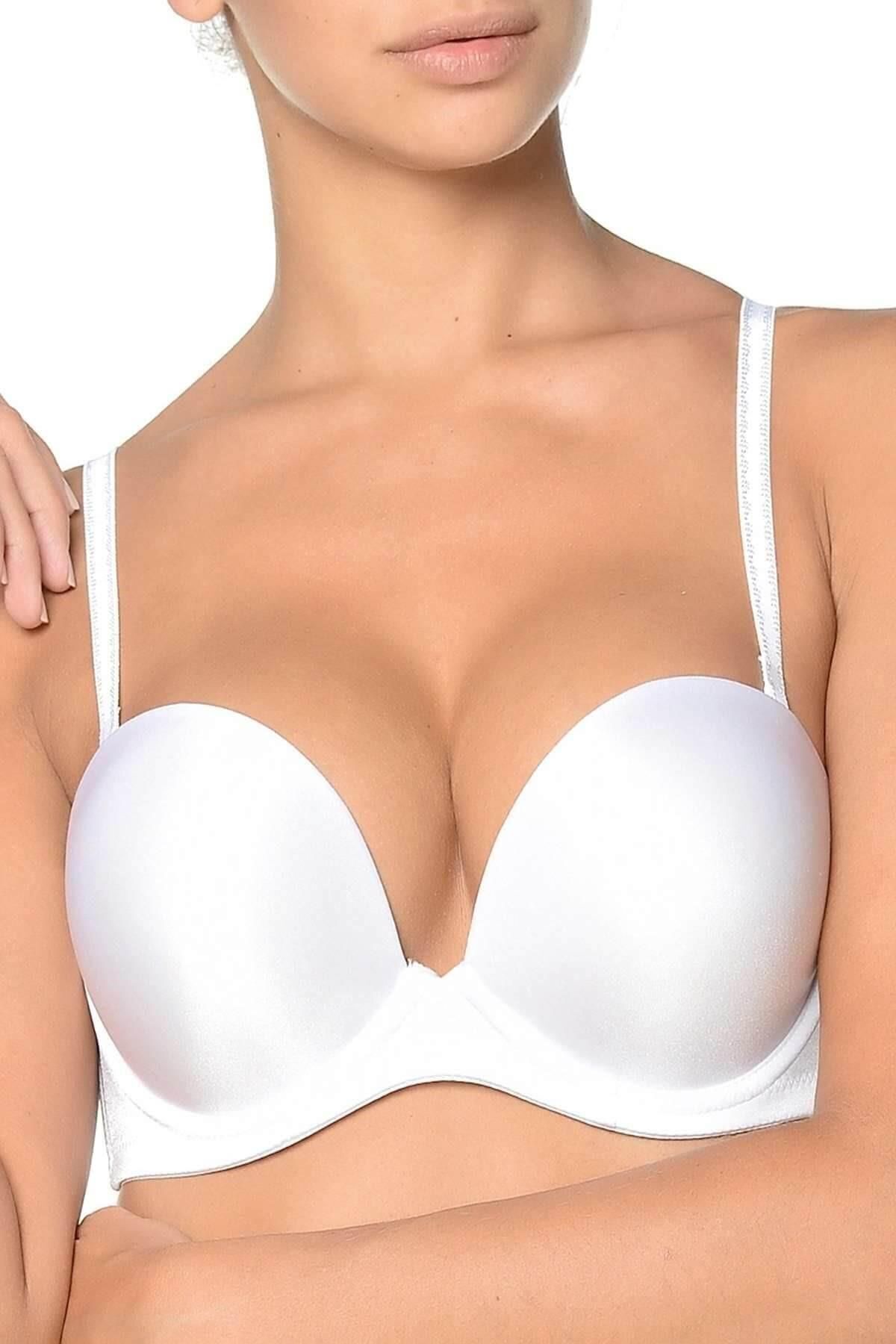 Orkide-Sutien de damă Ecru Full Push-Up 2 mărimi Bigger Cindy 2