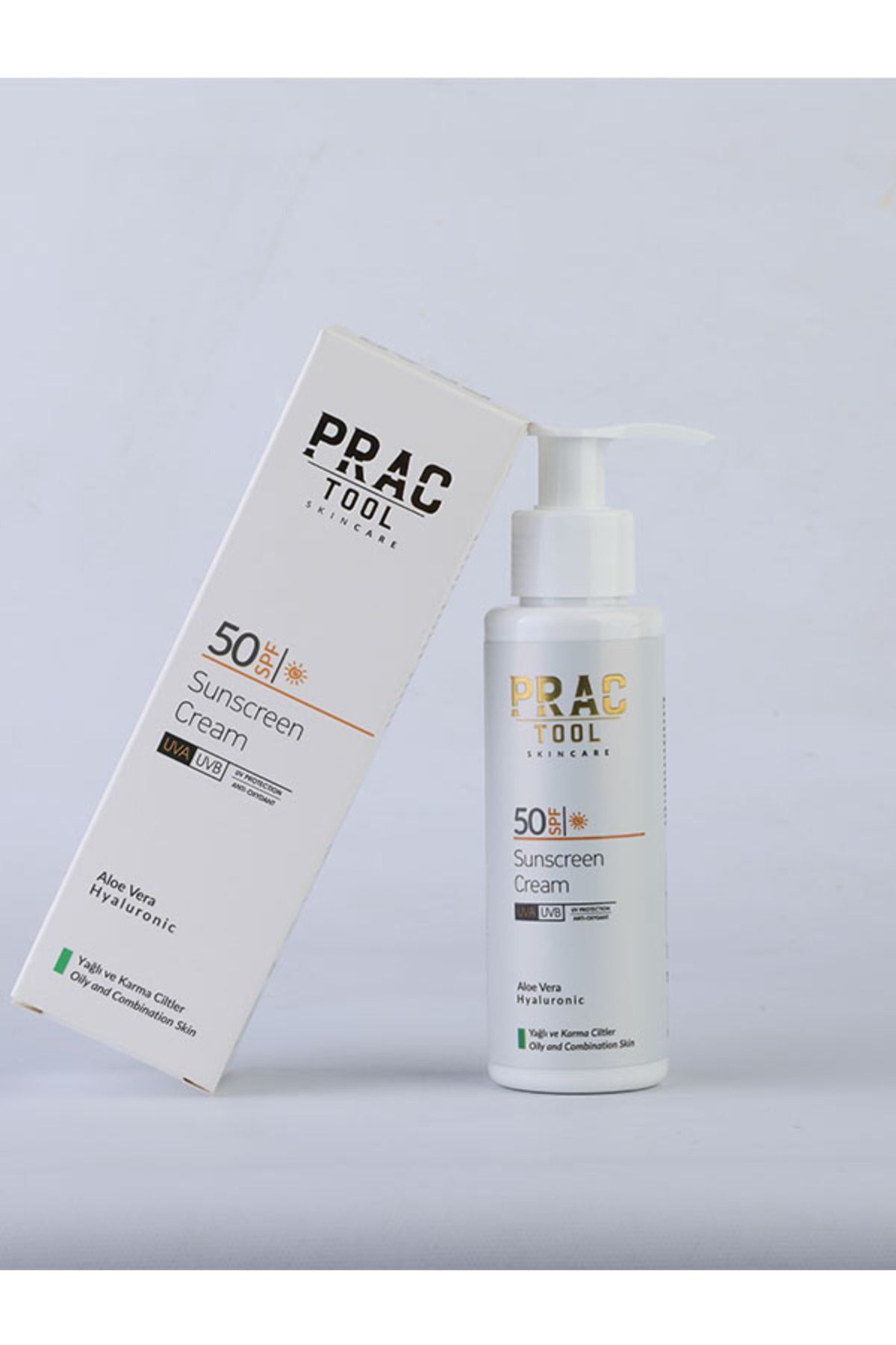 Yağlı Ve Karma Ciltler İçin Güneş Kremi Aloe Vera & Hyaluronic Acid Etkili Yüksek Koruma +50Spf — PRACGNS2 — تصویر 3 از 3