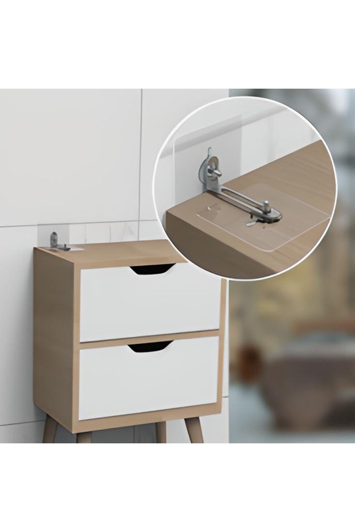 OZCMAX Deprem İçin Ultra Dayanıklı Çivisiz Duvarı Delmeden Ayarlanabilir Eşya Sabitleyicii Aparat (QZ) fotoğrafı 3 (önizleme)