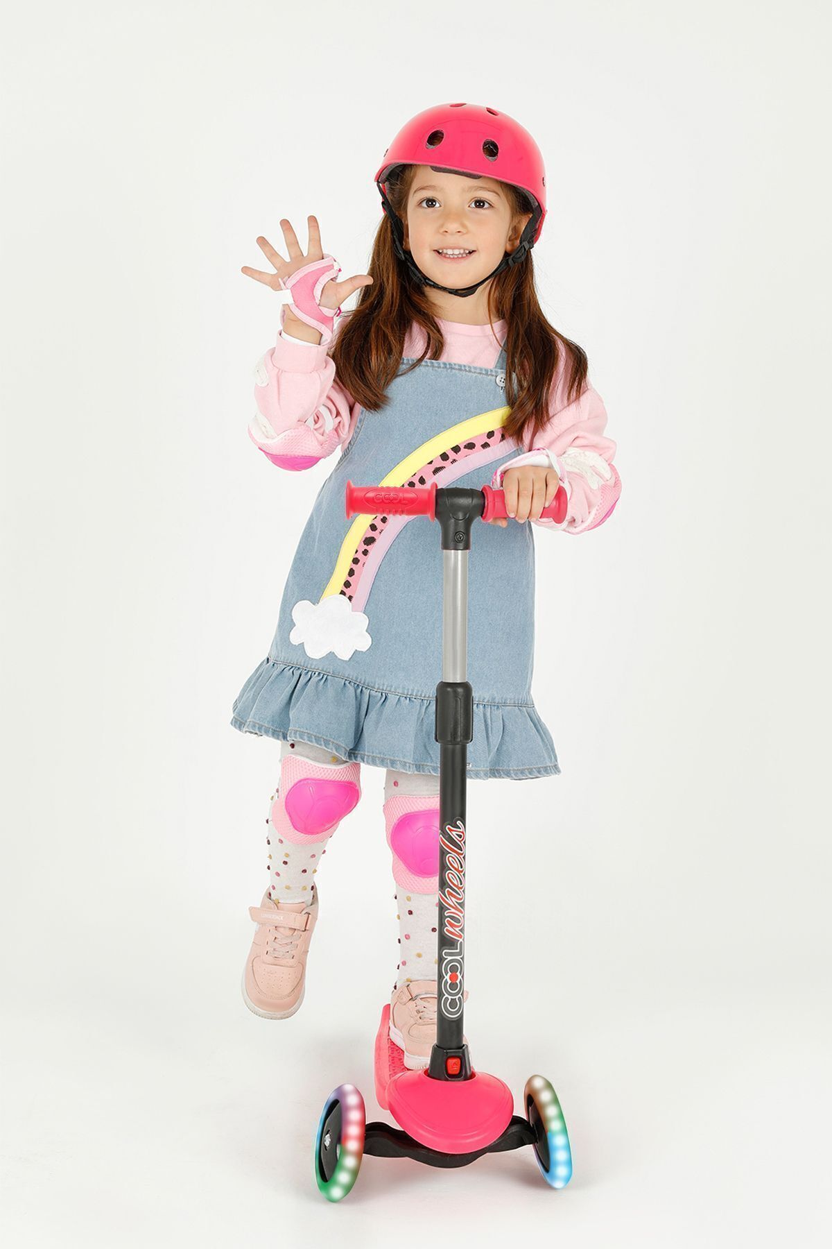 Cool Wheels 3 Toys - Dragon Işıklı Pembe Scooter - Led Işıklı Scooter - Fr59458 3+ Yaş Pembe fotoğrafı 5 (önizleme)