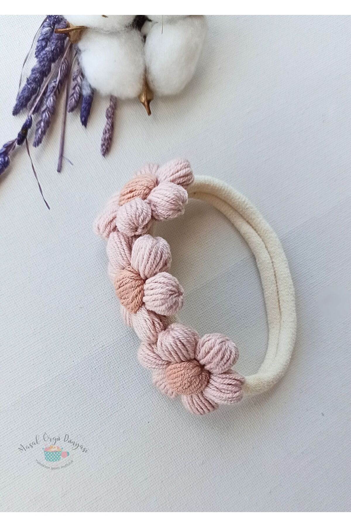Masal Örgü Dünyası Amigurumi El Emeği  Bebek Çocuk Saç Bandı / Bandanası - Children's and Baby Hair Band fotoğrafı 3 (önizleme)