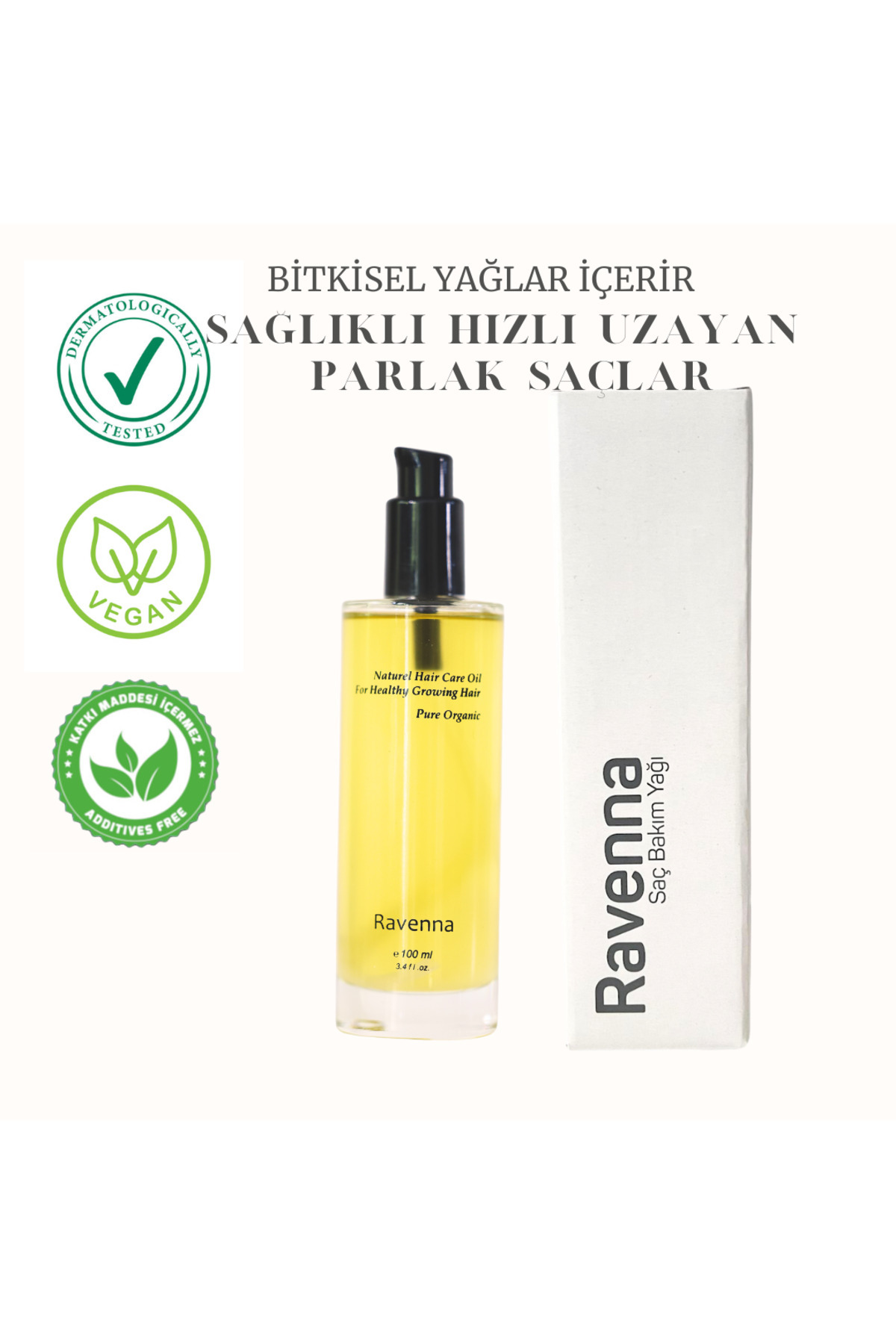 Organik Saç Bakım Yağı 100 ml (Bitkisel yağlardan oluşmaktadır) — R001