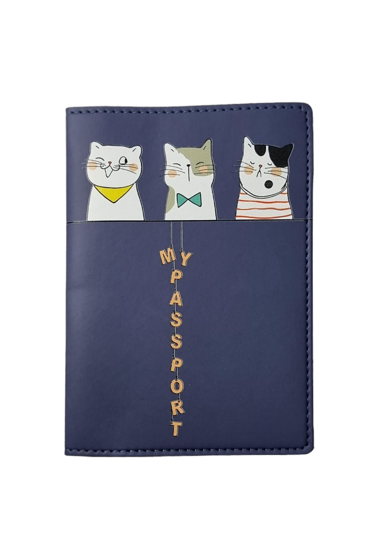 Acar Mira Thermo Leather Passport Case Passport Holder Travel Wallet Navy Blue