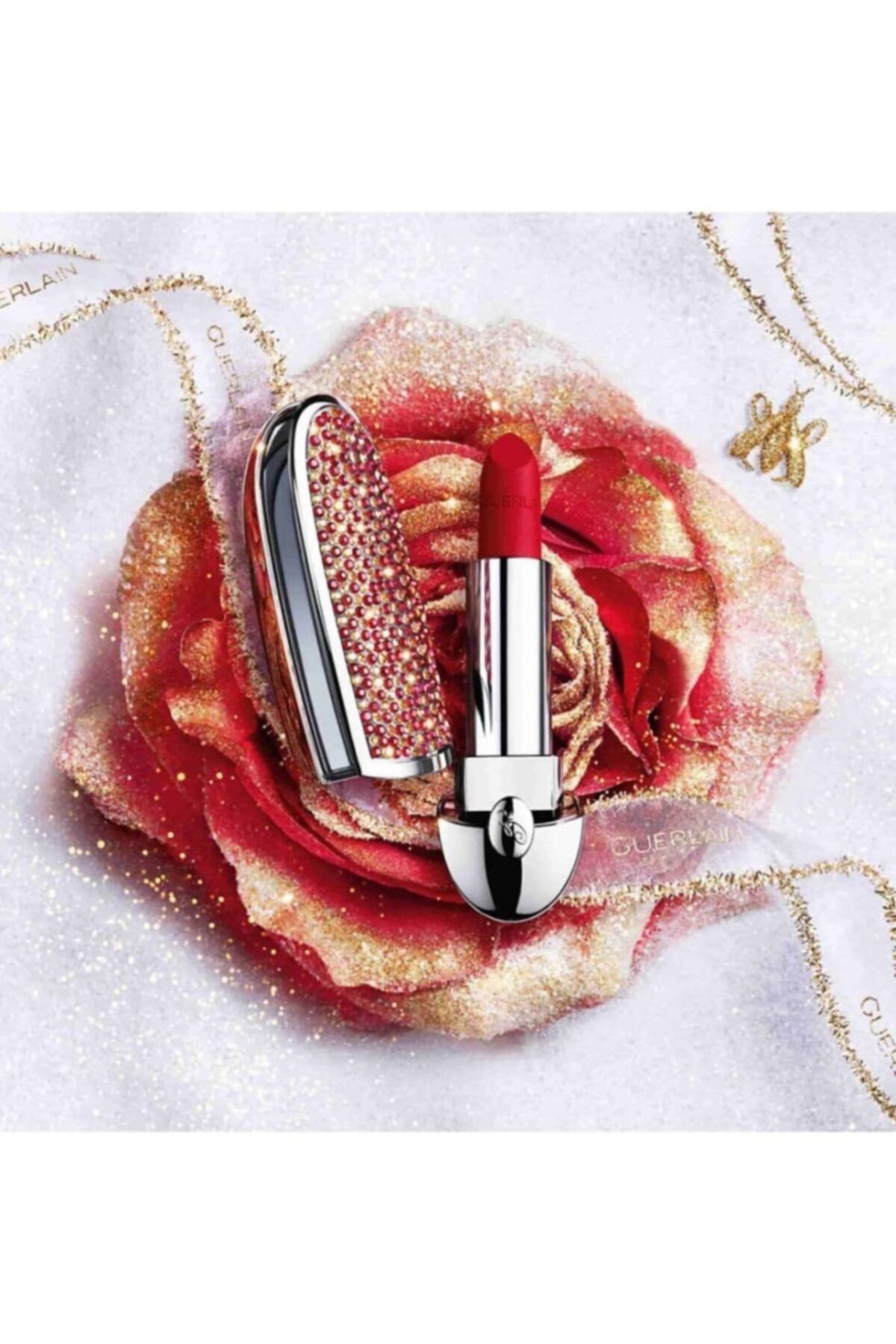 محفظه رژ لب روژ جی لیپس گلدن یاقوتی Guerlain