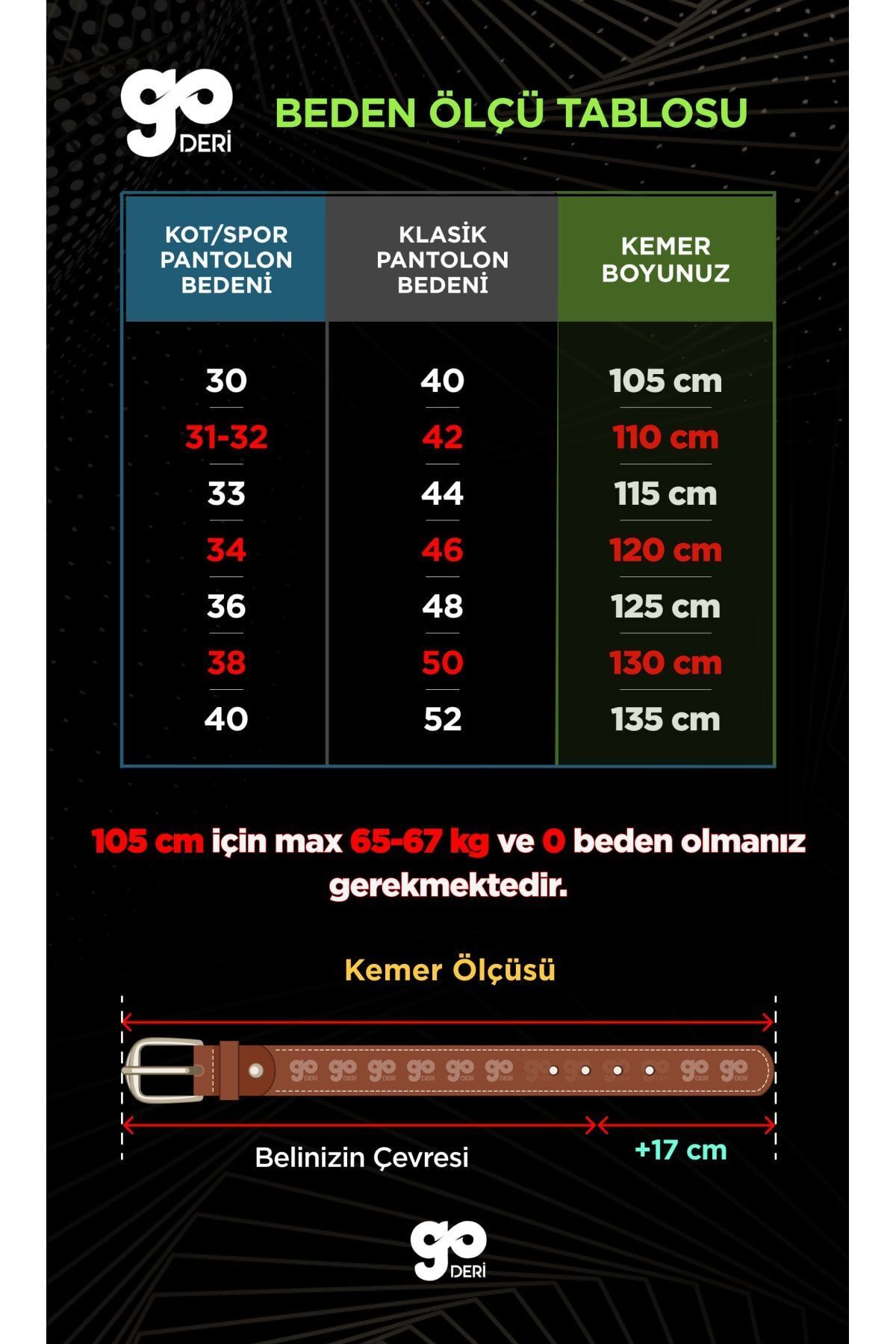 GoDeri-Ζώνη παντελονιού από γνήσιο δέρμα Tan Classic - 3,5 cm=go-dk-kla 5