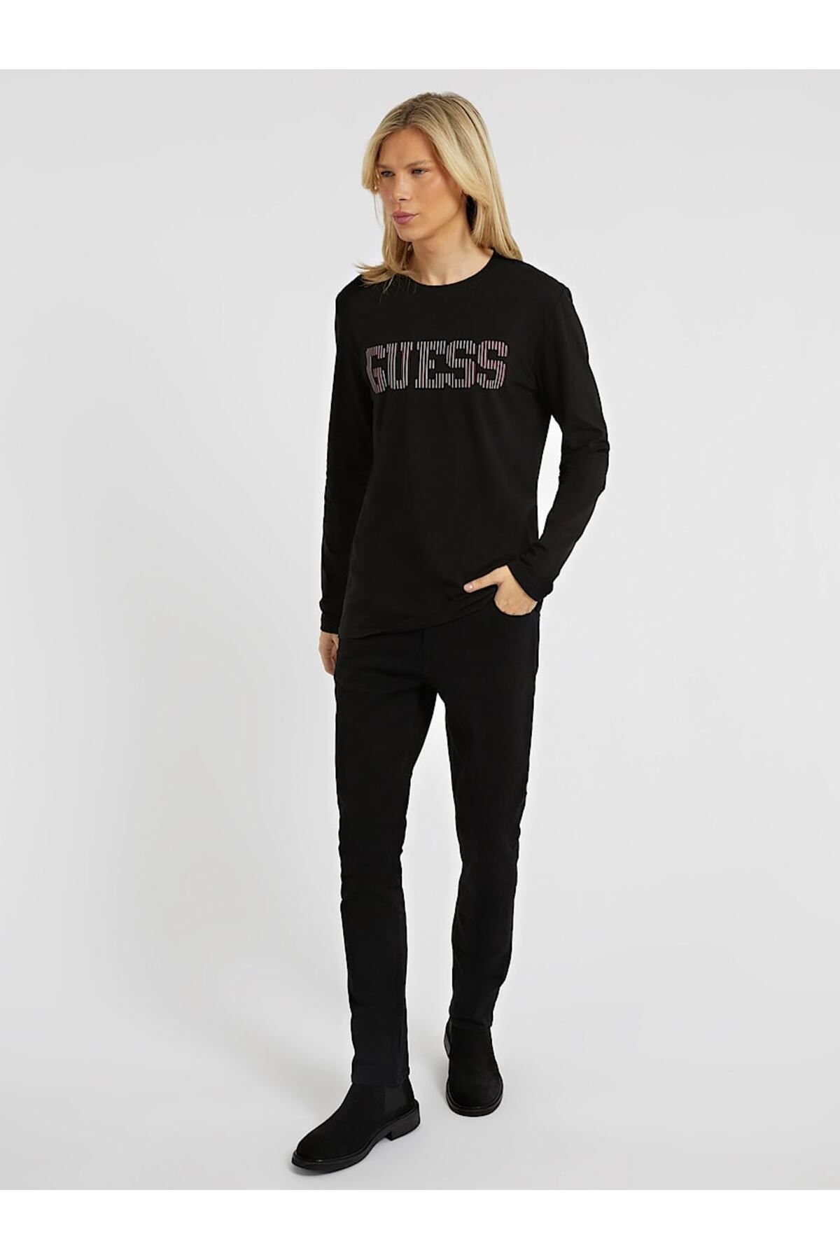 Guess شلوار جین مرد کریس لاغر سیاه