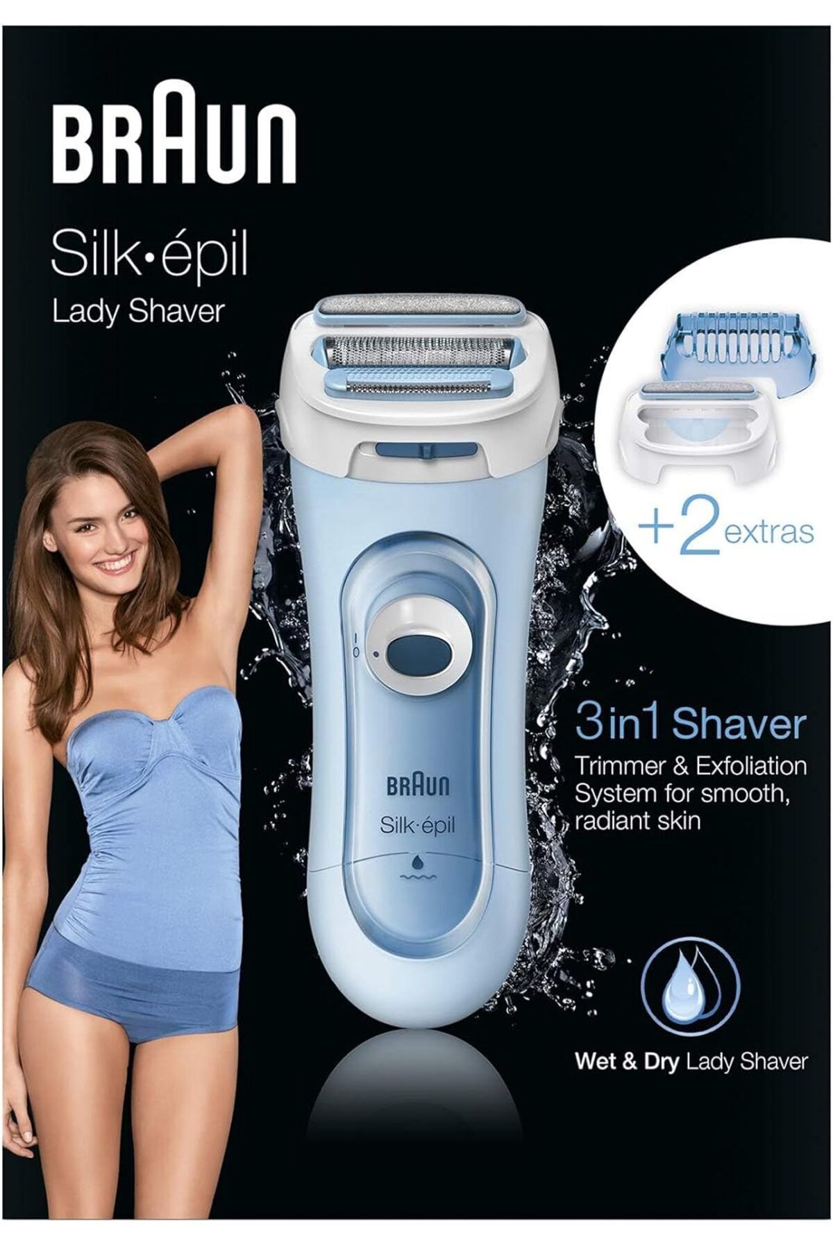 Braun-Silk-épil - Shave and exfoliate, Wet&Dry, Maximum thoroughness, Replaceable battery - LS 5160 7