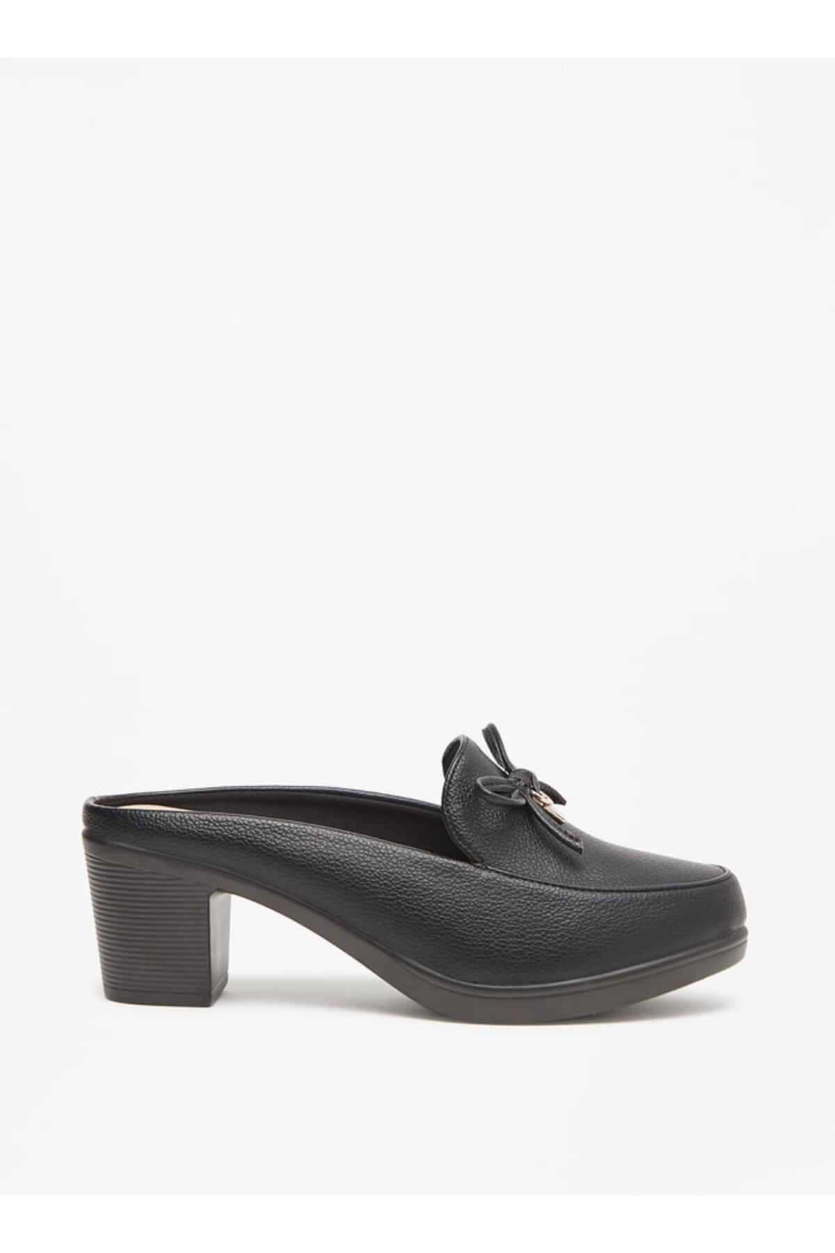 Flora Bella by Shoexpress-Bow Accent Slip-On Mules with Block Heels 3