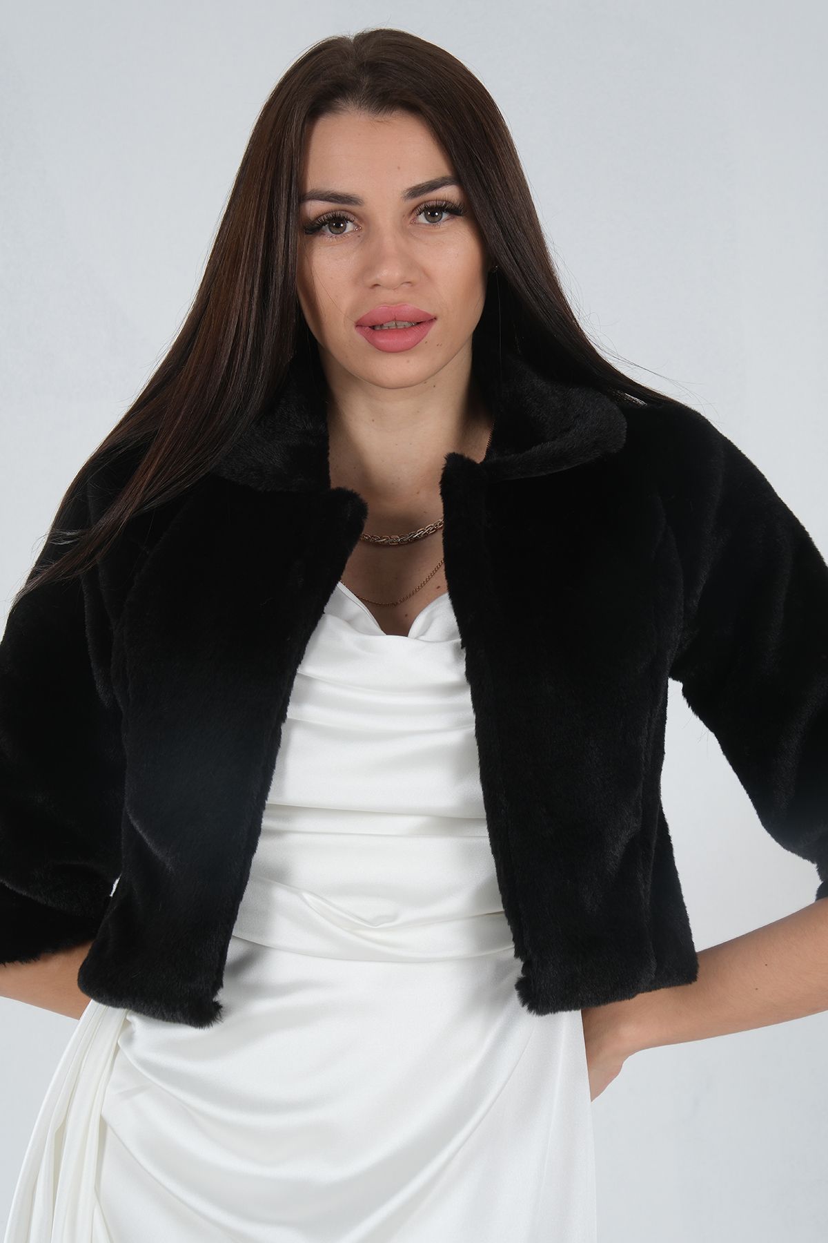 Feminist-Guler pentru bebelusi Plush Bolero Black0105134 3