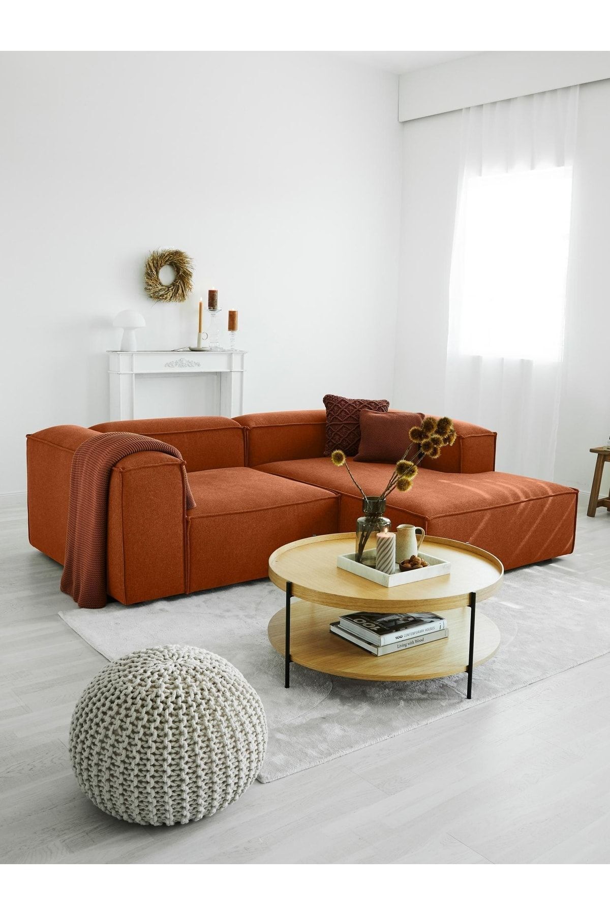 Ekol Mini Köşe Koltuk-KİREMİT