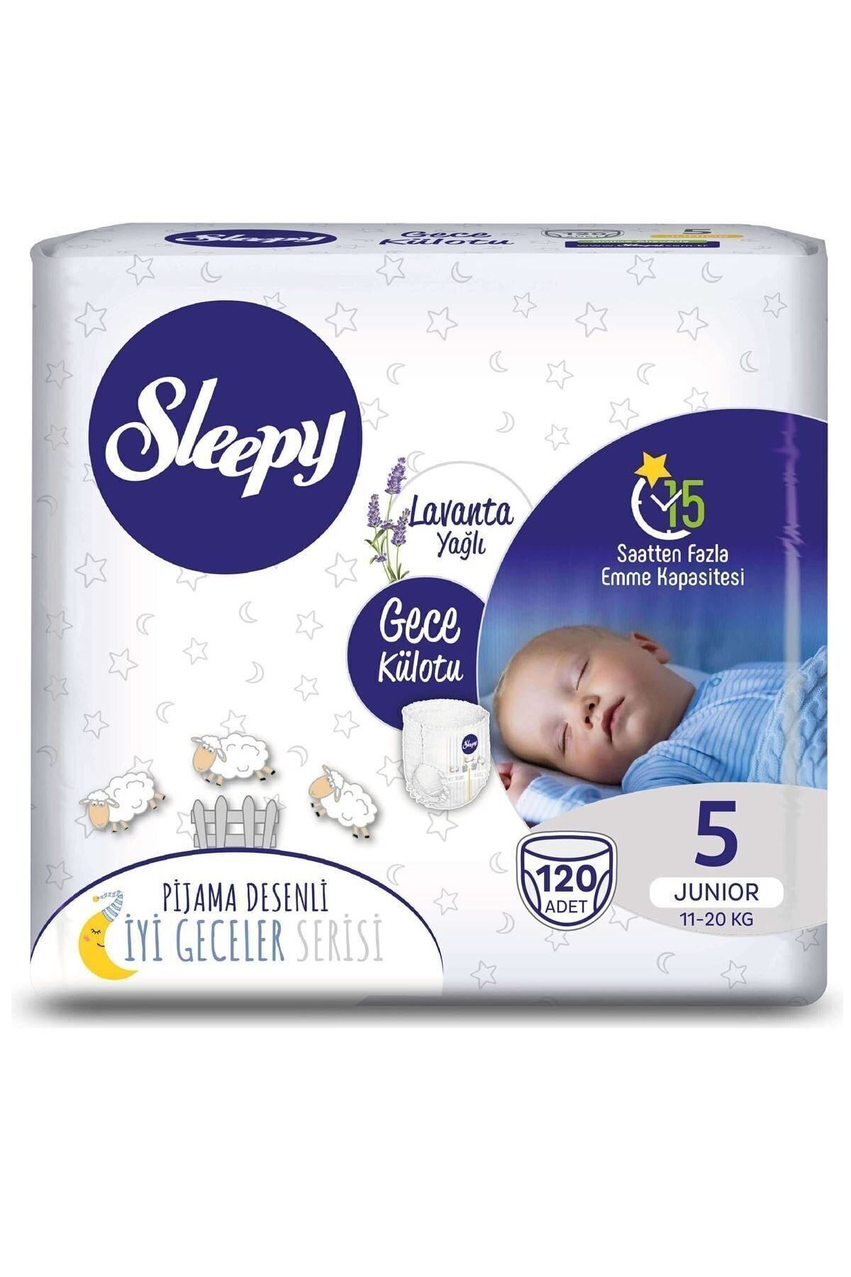 Sleepy Lavanta Yağlı Gece Külotu 5 Numara Junior 120 Adet fotoğrafı 2 (önizleme)