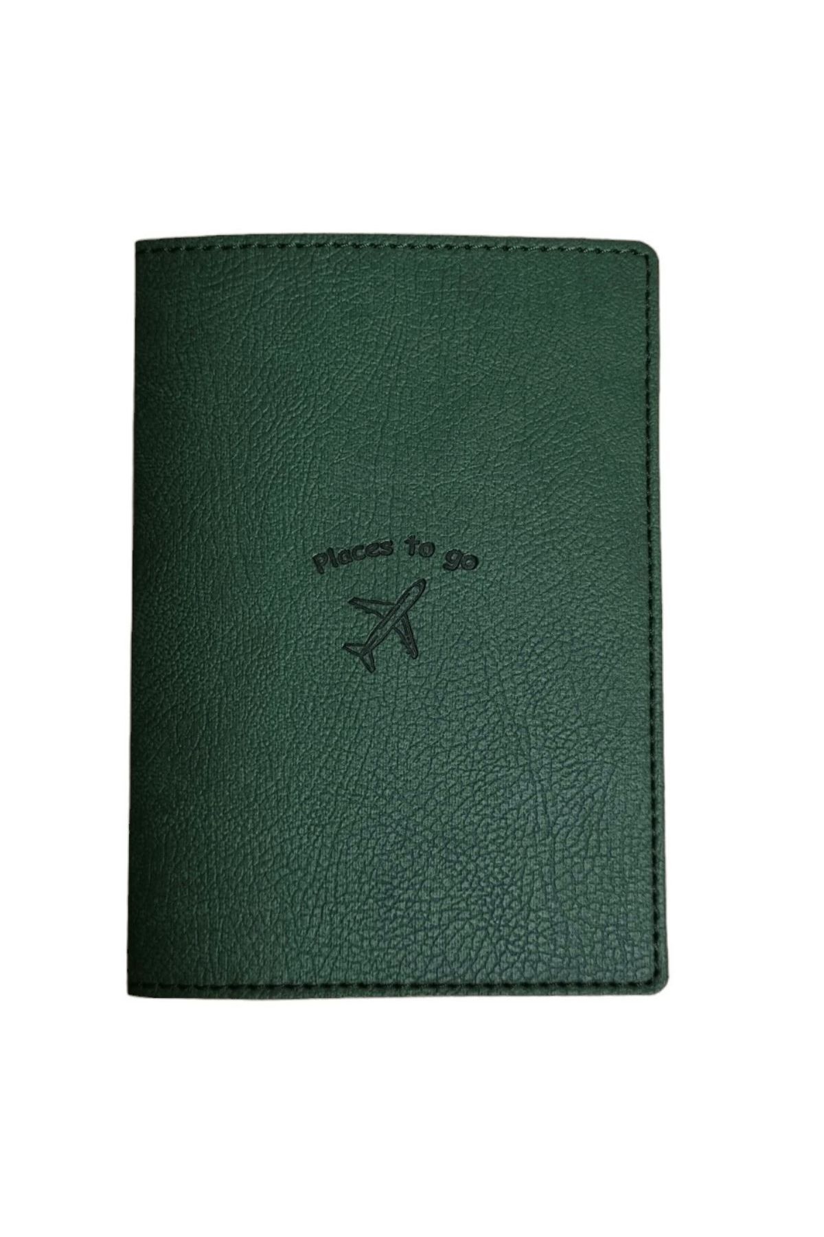 Acar Mira Vegan Leather Passport Holder Cover Green