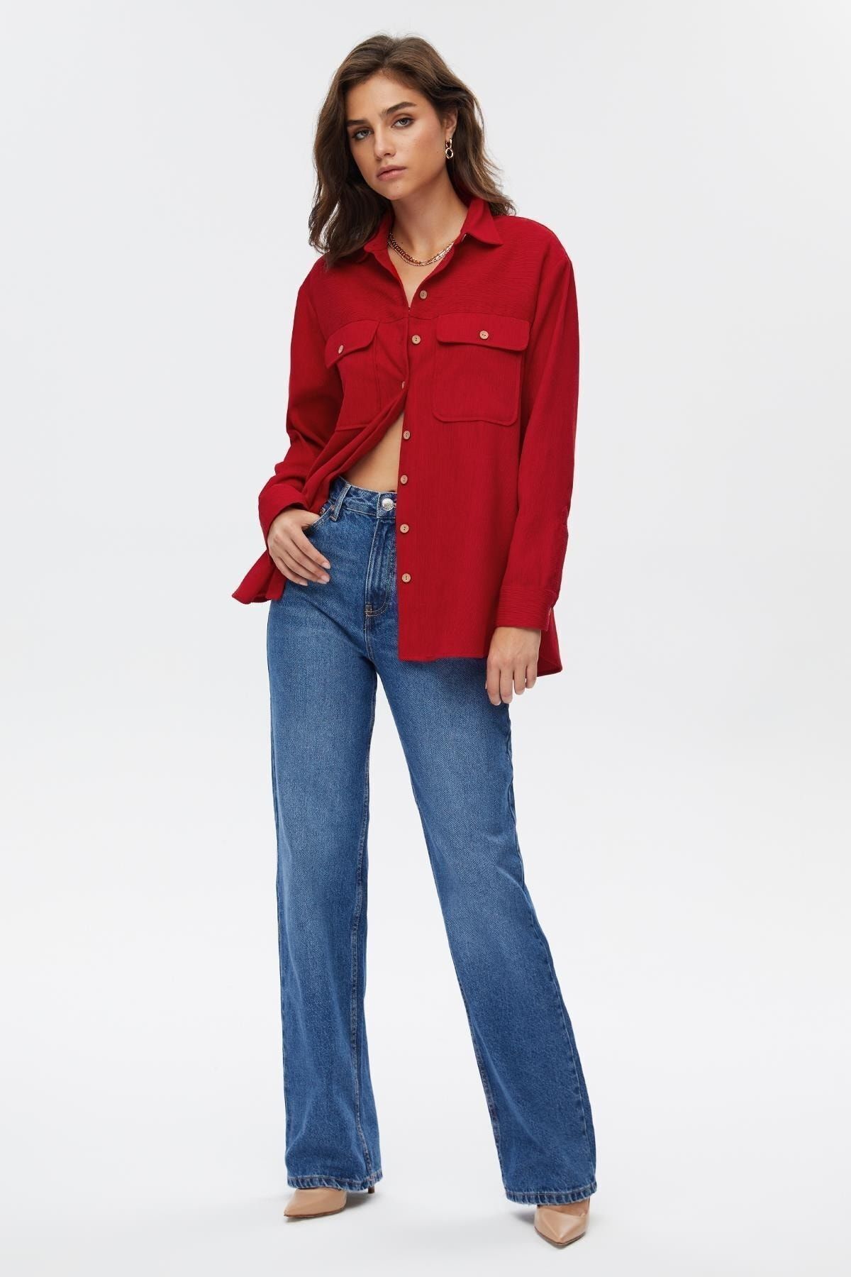 STELLA PULVIS  Düğme Detaylı Kadın Gömlek - Görsel 3