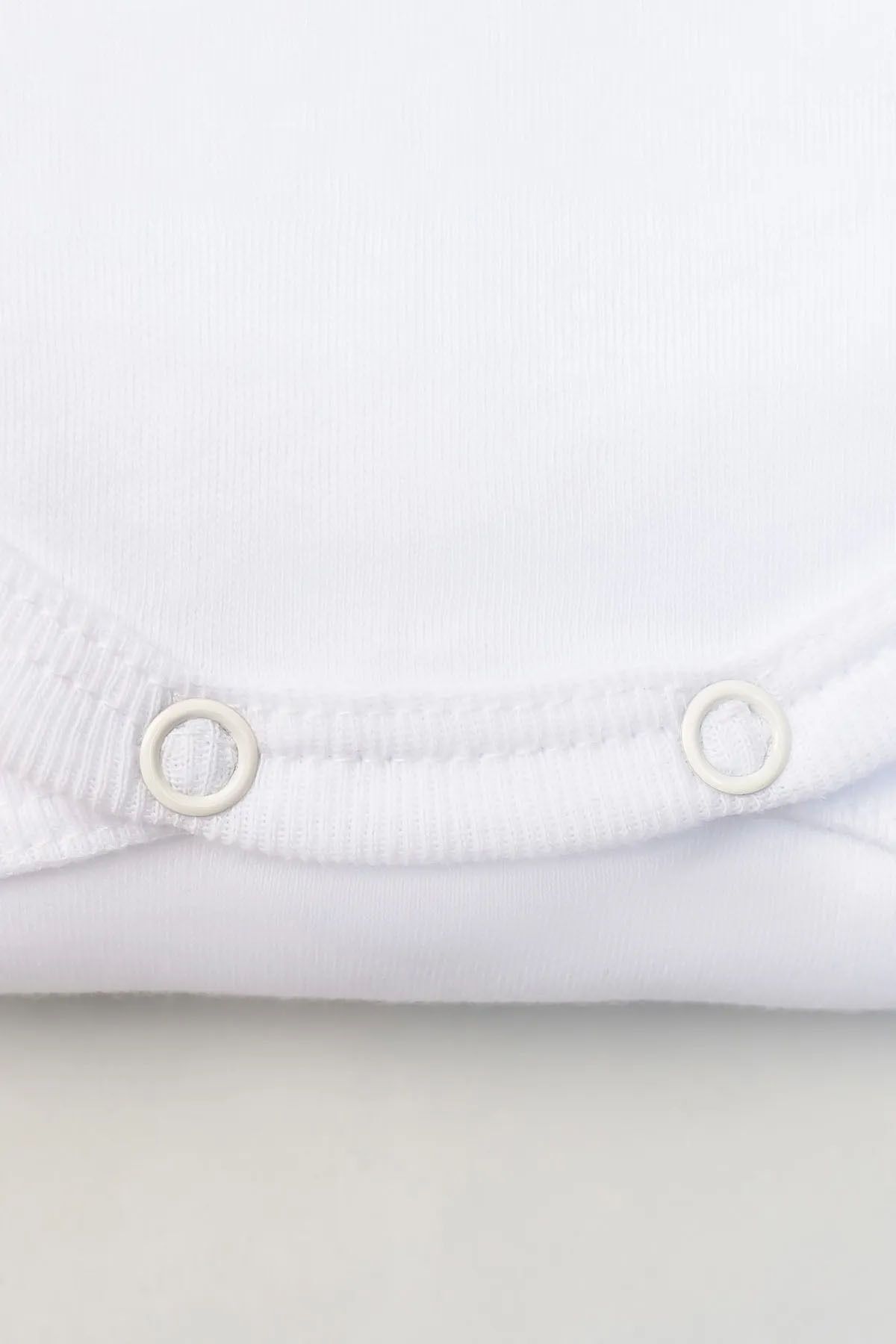 بادی نوزادی پسرانه – دخترانه سفید Lilabio | LLBDG0012 اورجینال - تصویر 2