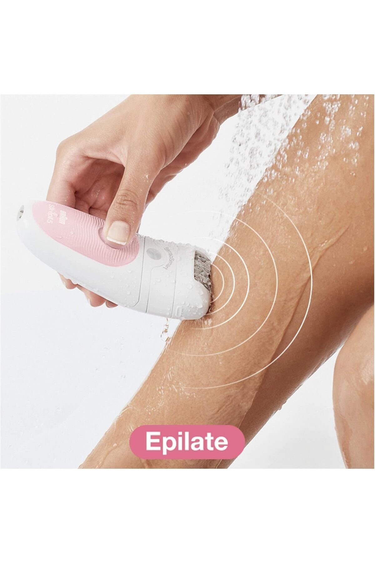 Braun-Silk-epil Epilator 28 Microgrip, Anti-slip, Skin Contact Cap & High Frequency Massage - Se5541 4