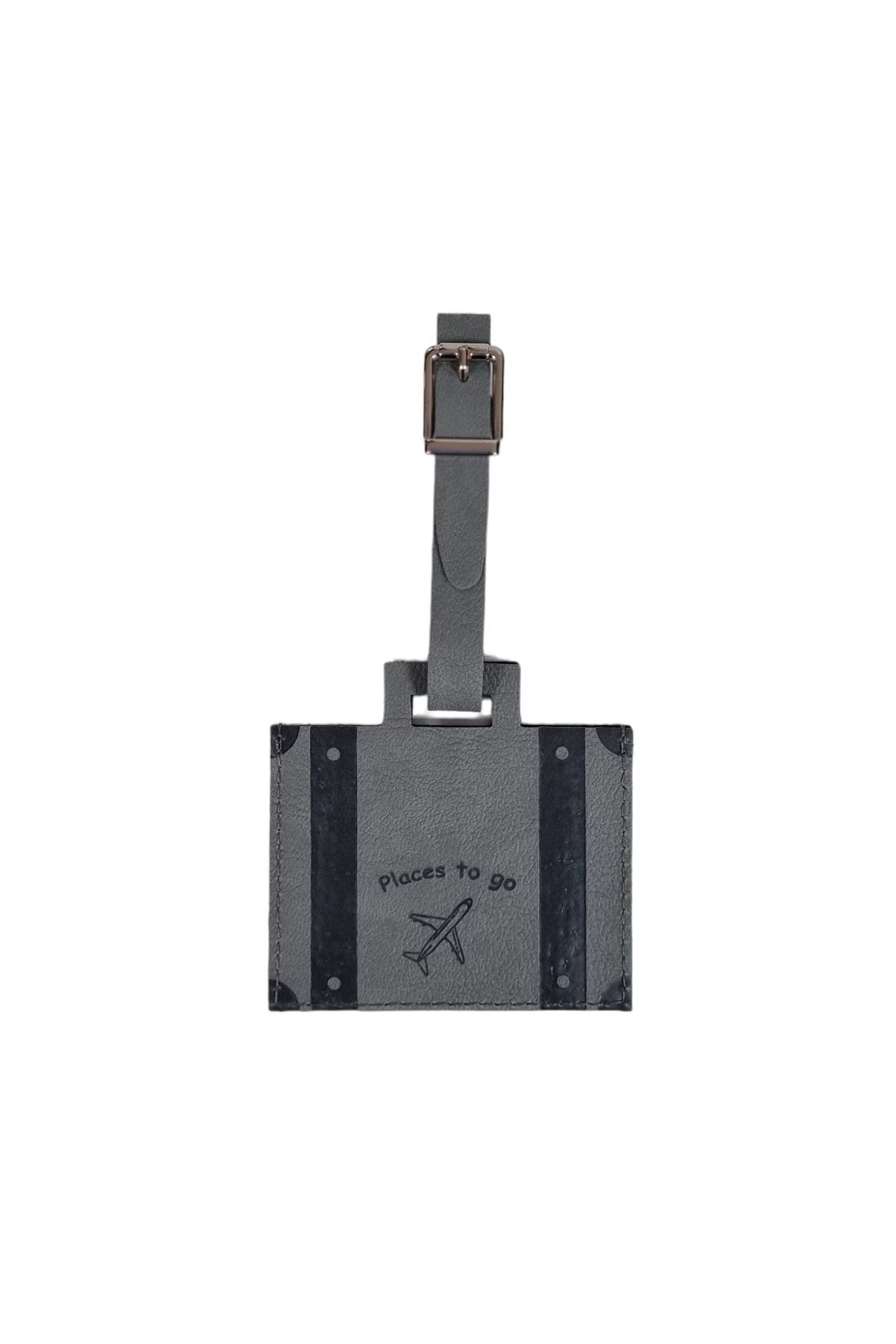 Acar Giza Vegan Leather Luggage Luggage Tag Grey