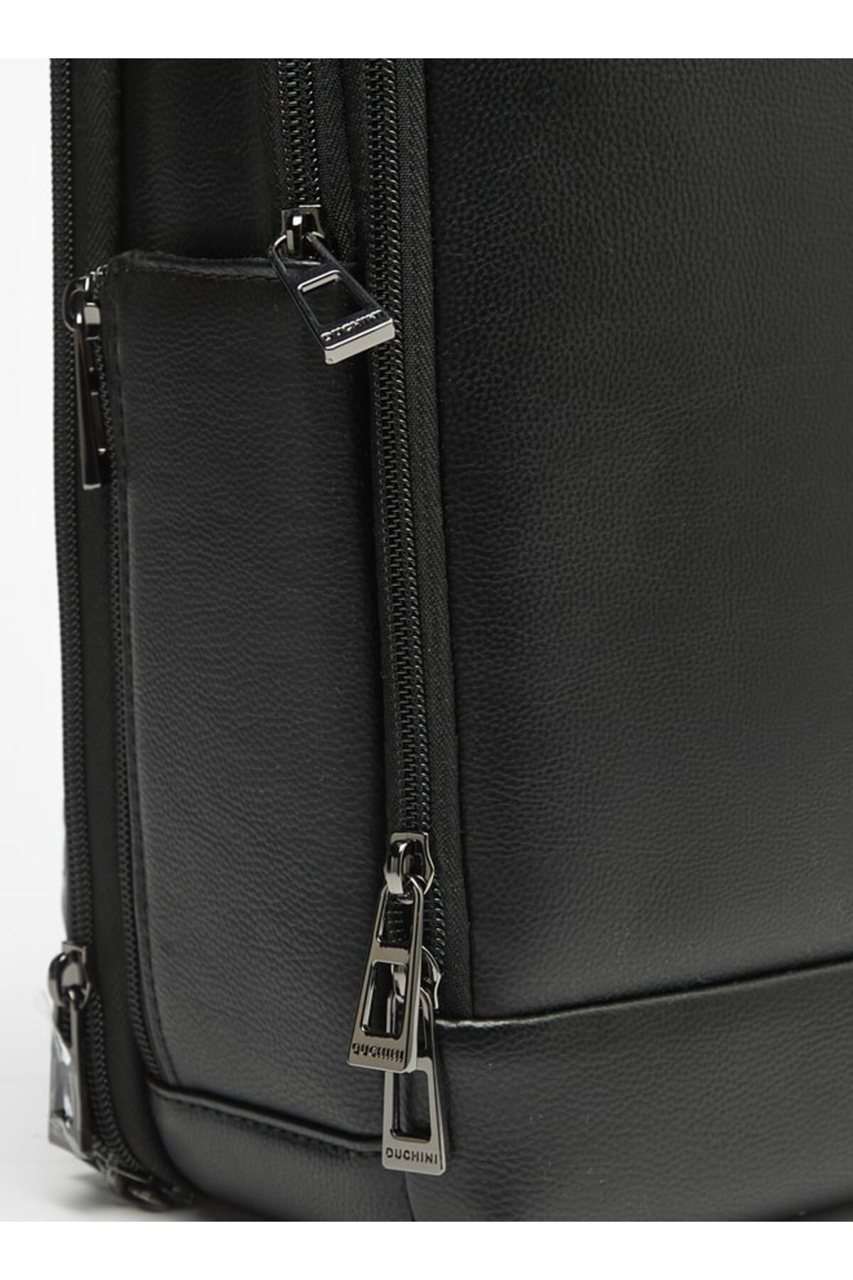 Duchini-Textured Backpack with Adjustable Straps and Zip Closure 3