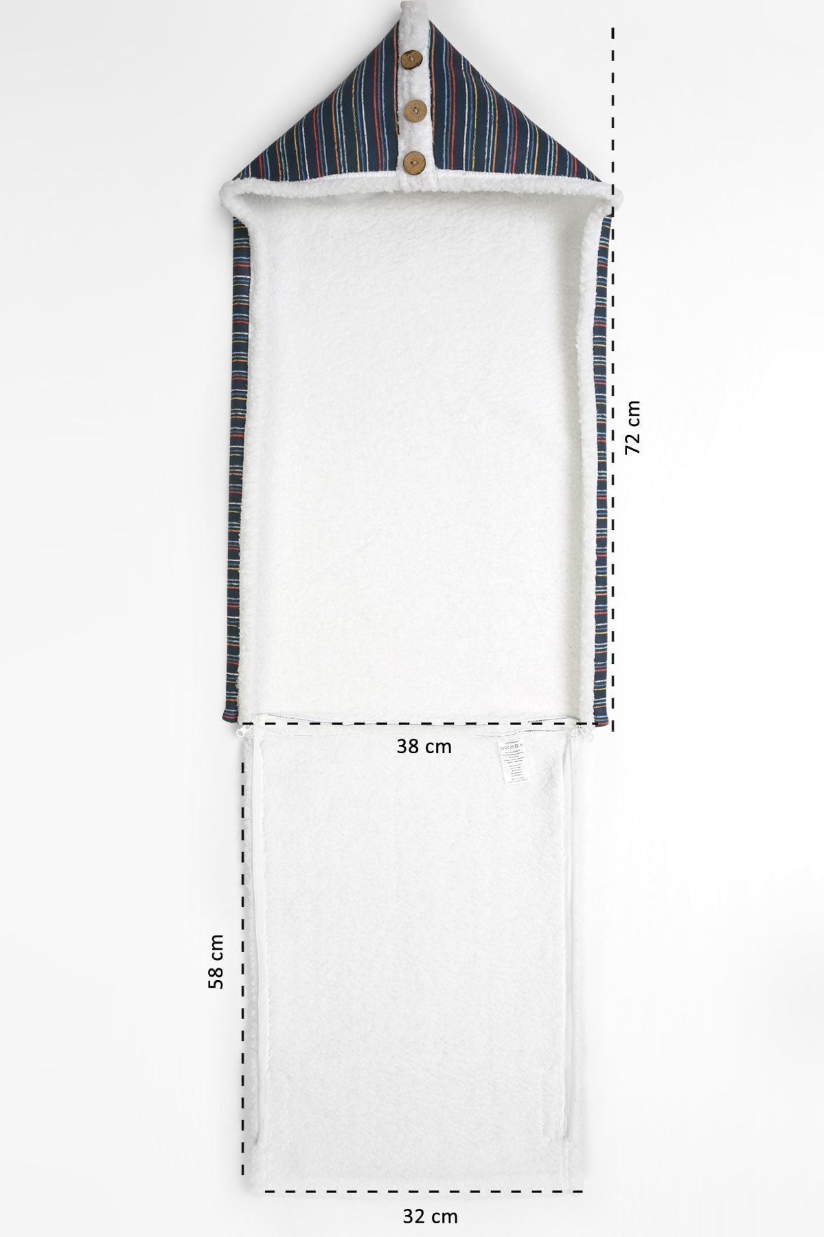 HAMUR Bebek Dış Kundak Battaniyesi Uyku Tulumu Bebek Arabası Puset Minderi Örtüsü Fluffy Battaniye Bb-503 fotoğrafı 3 (önizleme)